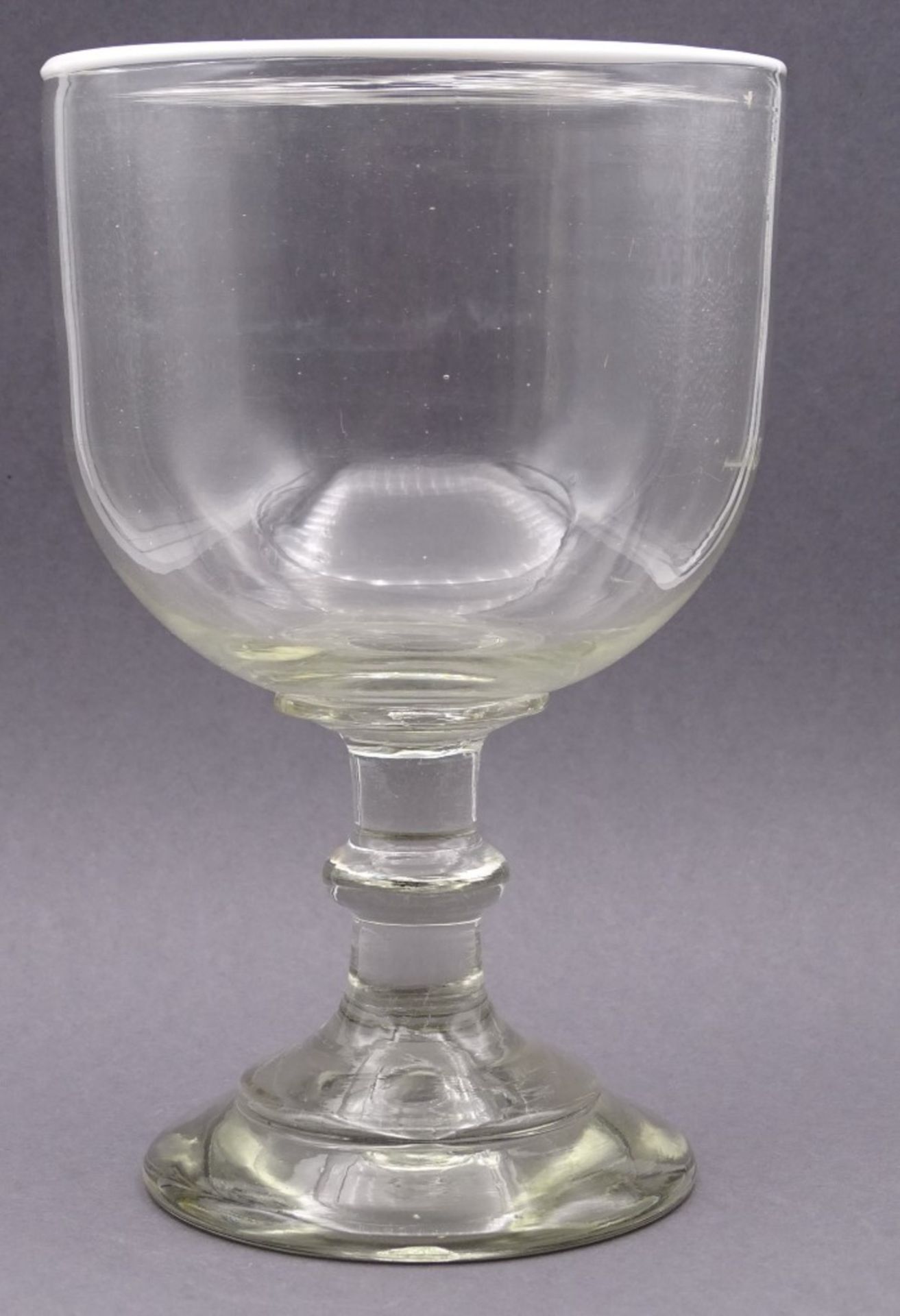 Berliner Weißeglas, 19.Jhd.,mit Abriß,H- 22cm,Chip am Rand, D- 14cm - Image 2 of 5