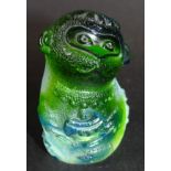 Glas-Affe, chines. gemarkt, in Boden Ritzsignatur, H-8 cm