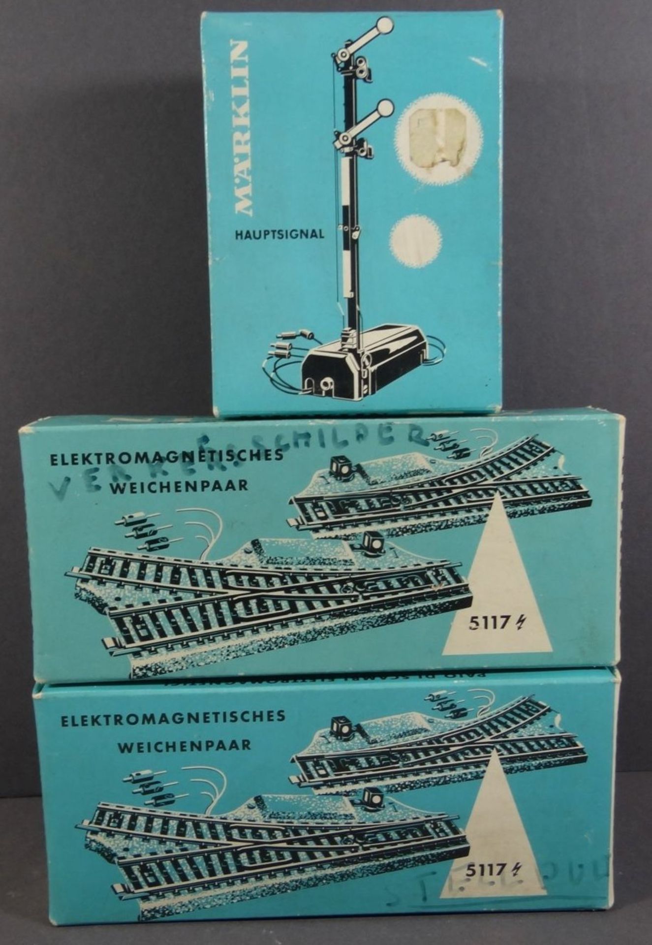 3x "Märklin",OVP,Schienen und Hauptsignal,Nr. 7041/5117