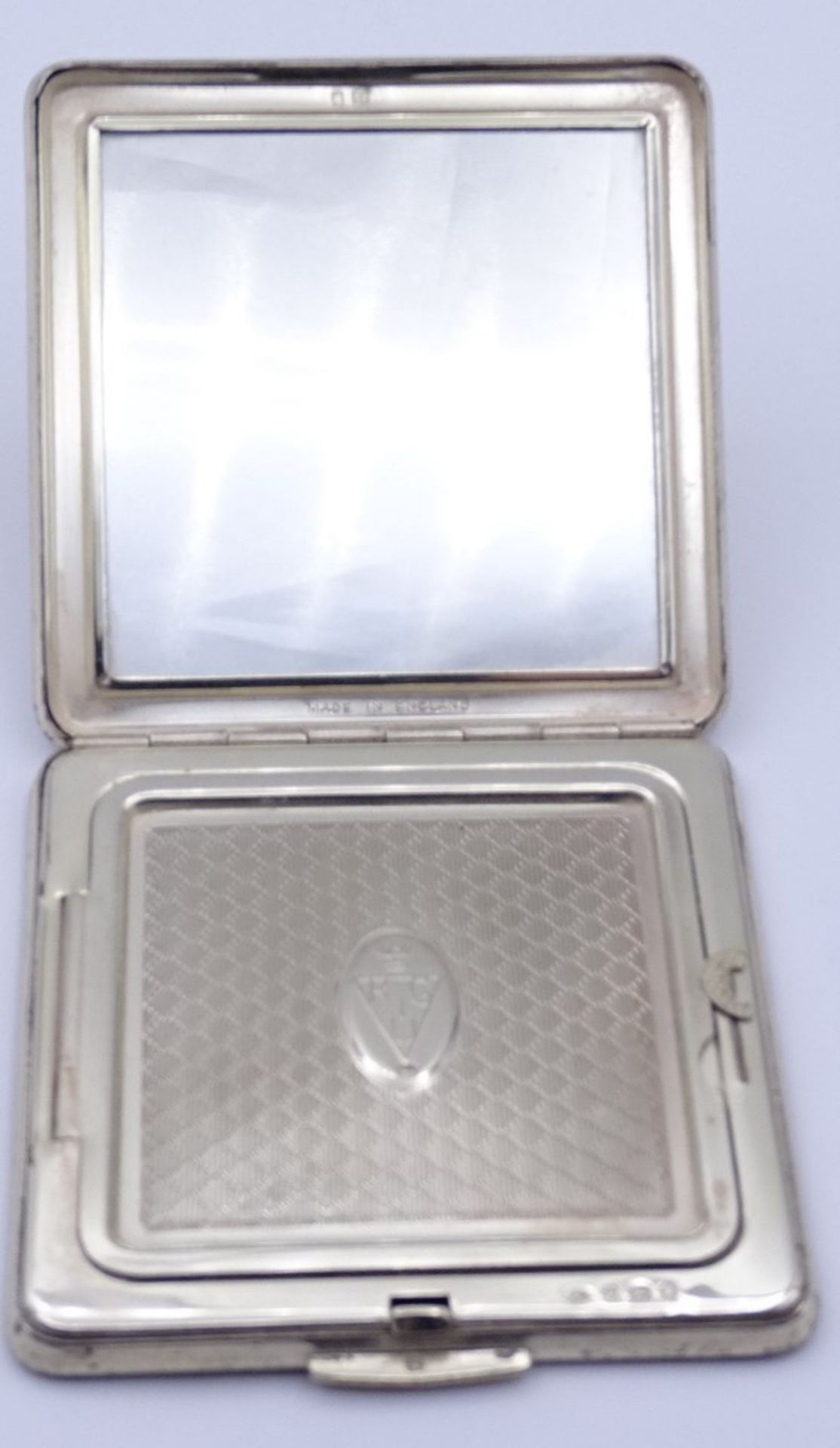 Puderdose,Silber,England,mit Initialen, 7,0x7,0, 115gr. - Bild 4 aus 8