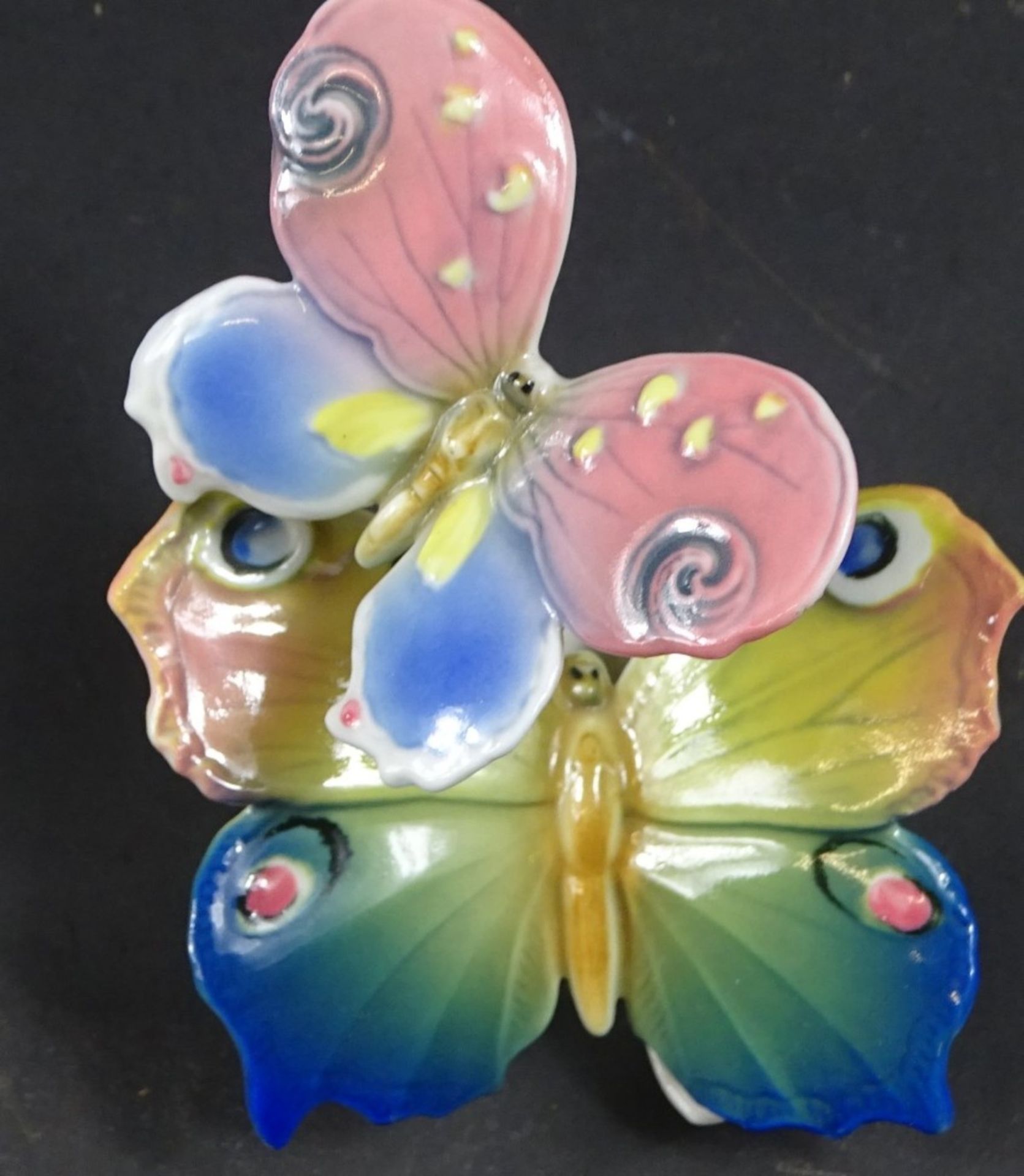 Schmetterlingspaar, ENS, Pressmarke 6944, H. und B. ca. 9 cm - Bild 5 aus 8