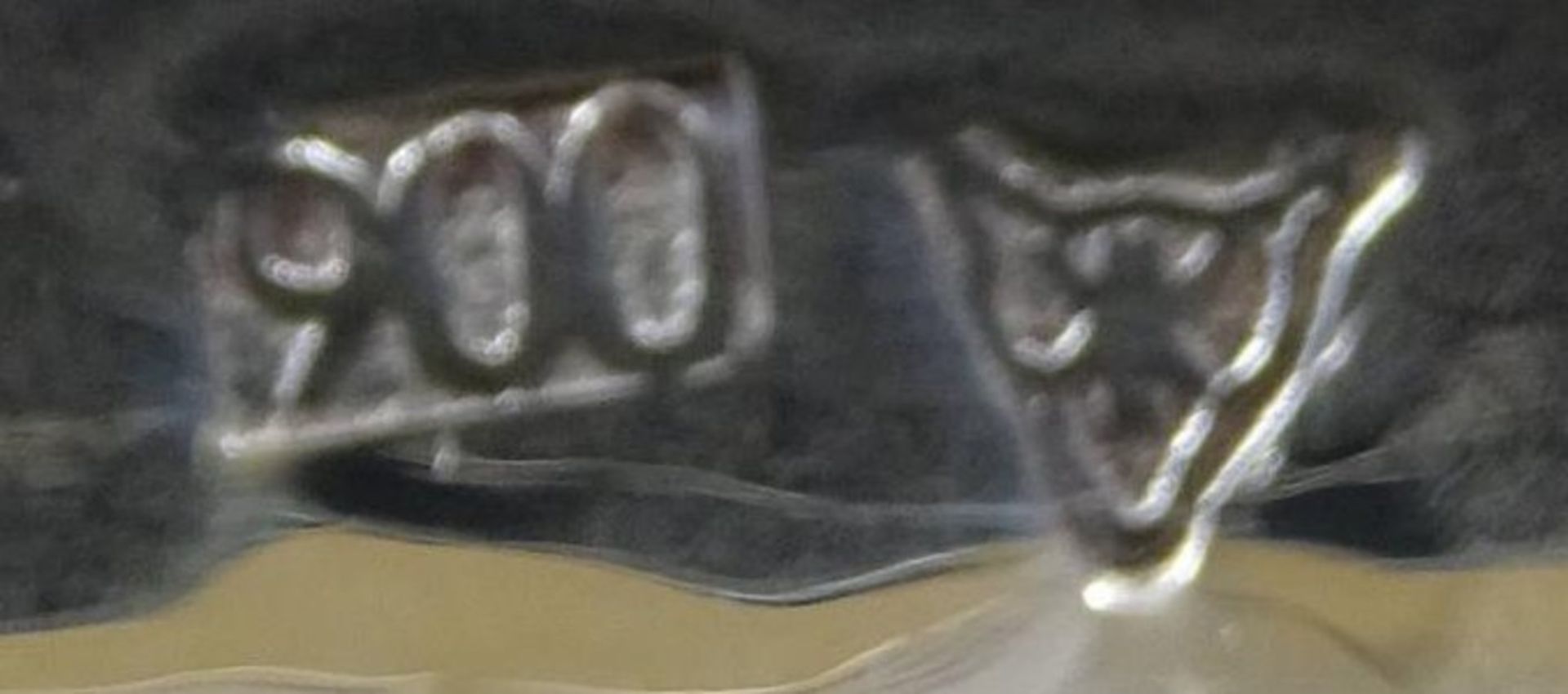 runder gewellter Silberteller -900- , D.-27 cm, 422 gr. - Bild 4 aus 4