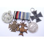 Konvolut: Ordensspange mit Teilnehmerkreuz,Kriegsverdienstmedaille,Bayrisches Militär