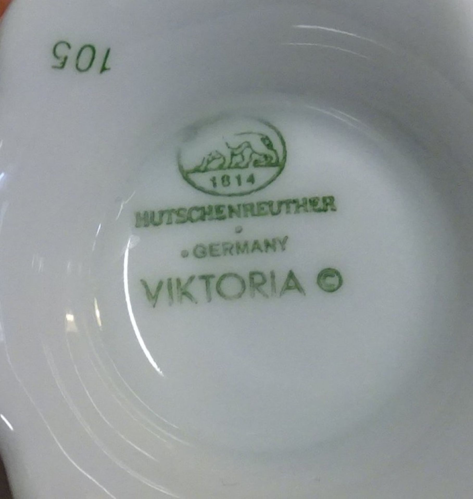 Kaffeeservice Hutschenreuther "Viktoria", 34 Teile 10 Untertassen: d. 14,5 cm 9 Kuchenteller: d. - Bild 8 aus 8