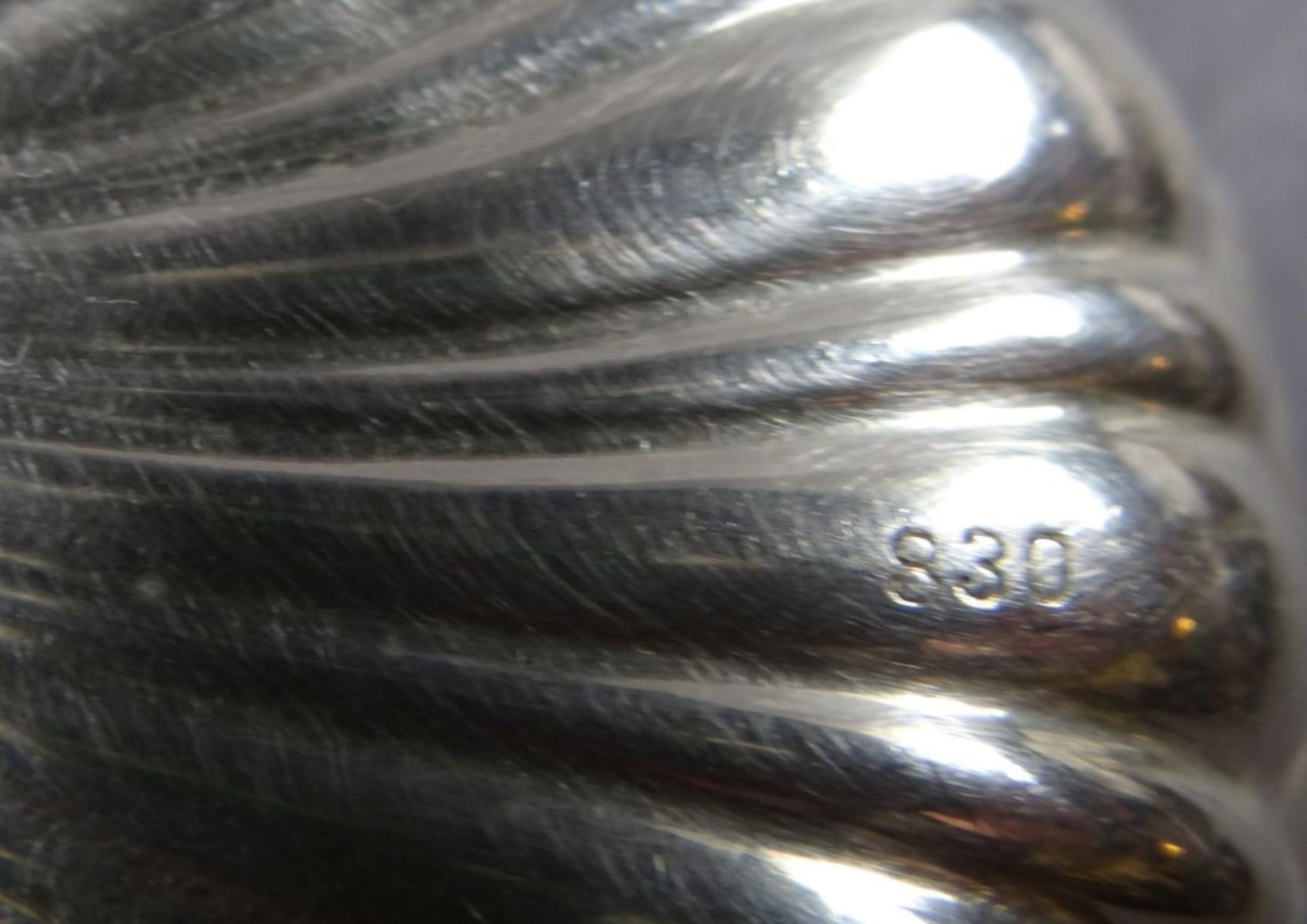 ovales Silberschälchen -830-, , H-3 cm, 13x10 cm, 75 gr., - Bild 5 aus 5