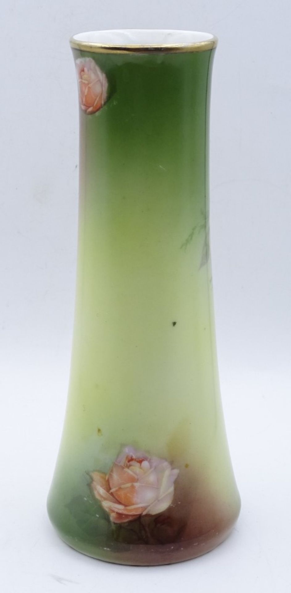 Alte Porzellanvase, 1908-1920, Porzellanmanufaktur Lengsfeld, H. 18,5 cm, Altersspuren wie - Bild 5 aus 5