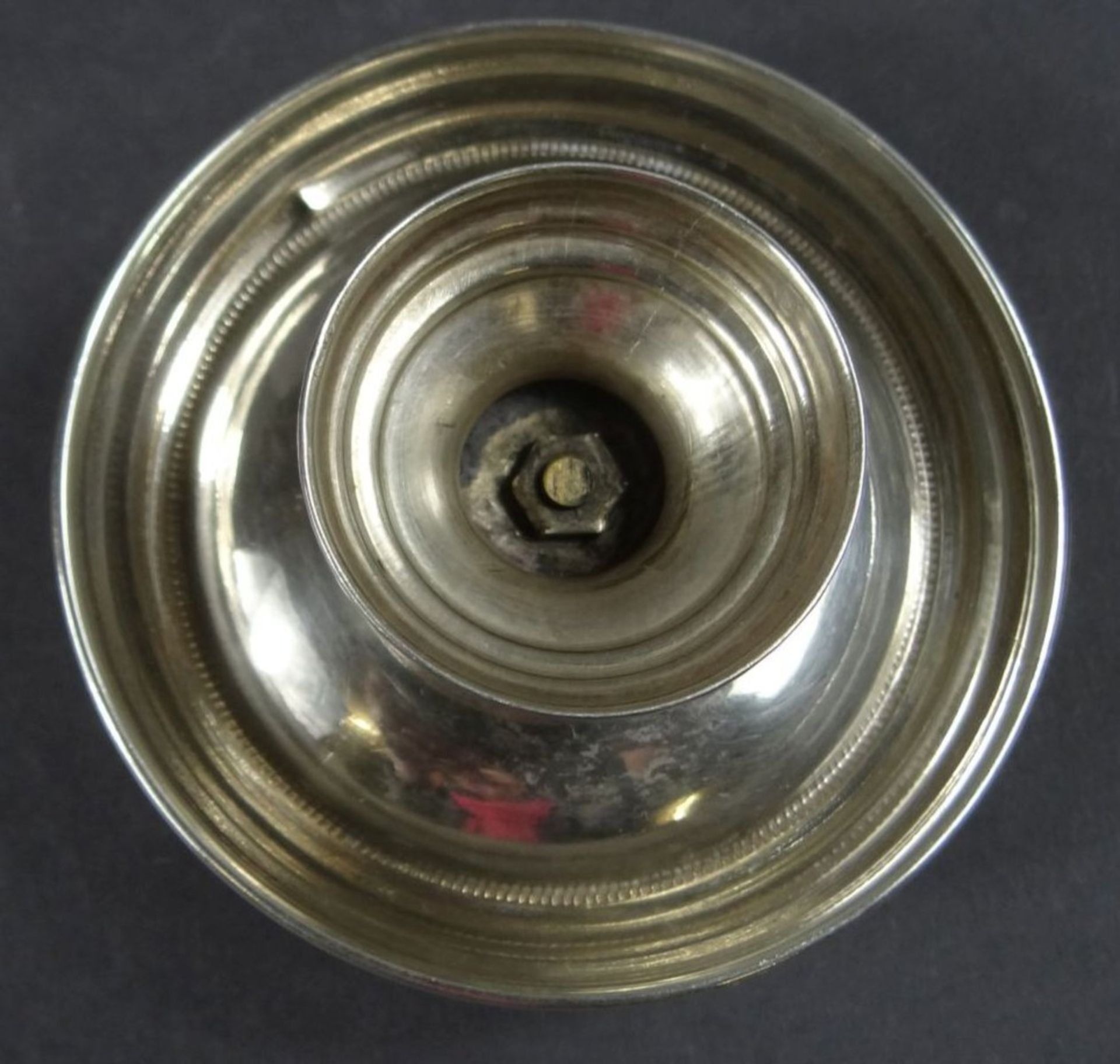 kl. Kerzenhalter mit Tragegriff, Silber -800-, H-4 cm, D-7 cm, 28 gr. - Bild 5 aus 5