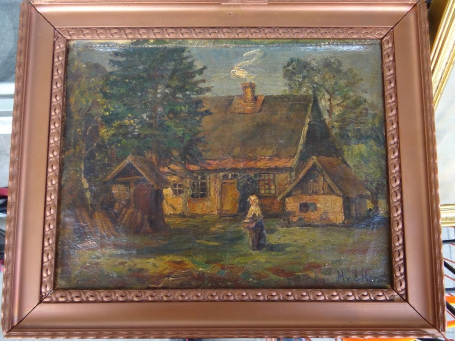 altes Gemälde um 1900, H.v.d. Horst, RG 28x34cm - Bild 7 aus 7