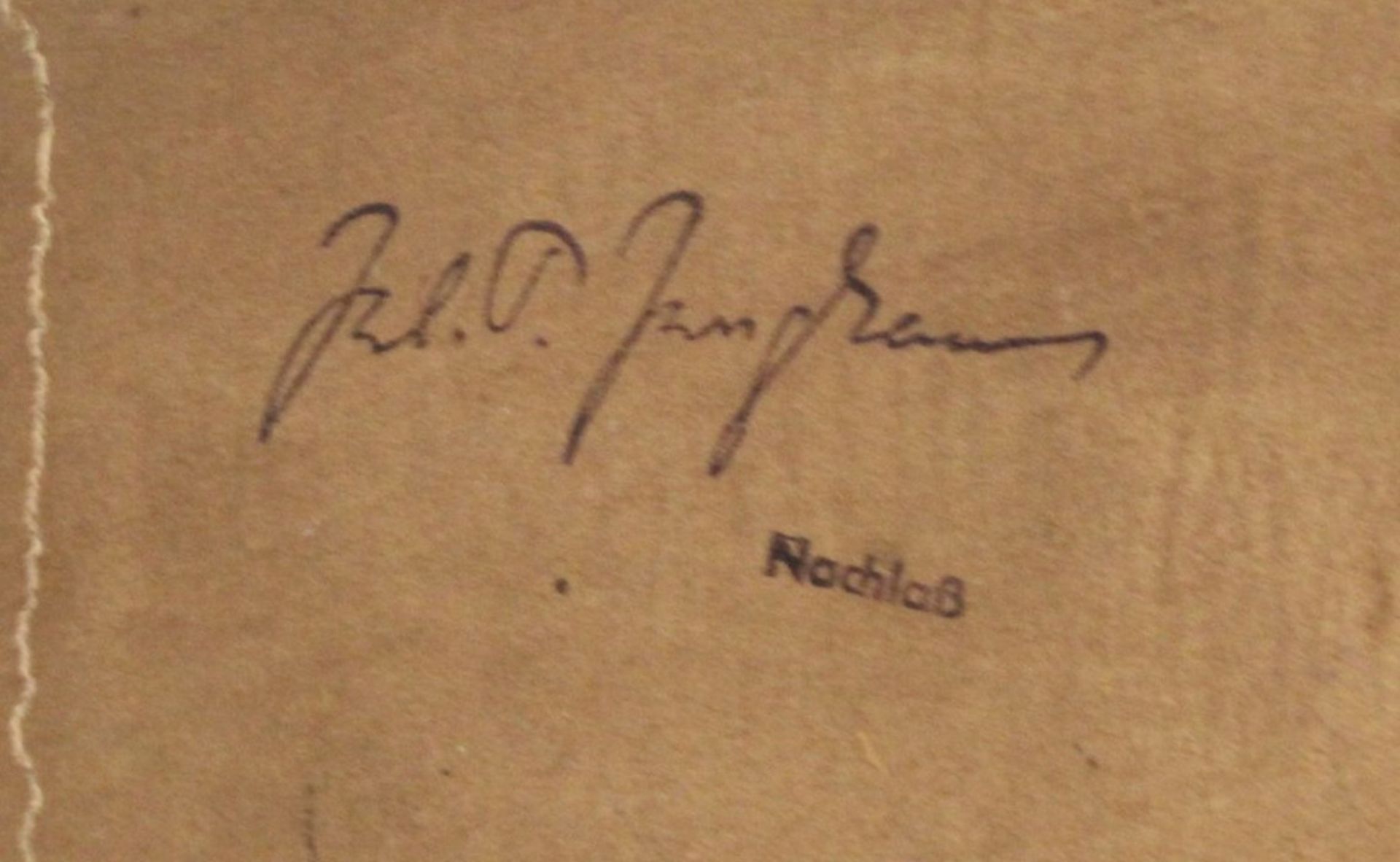 Julius Paul JUNGHANNS (1876-1958), Bauer mit Pferdepflug, Öl/Holz, verso Nachlassstempel, gerahmt, - Image 2 of 6