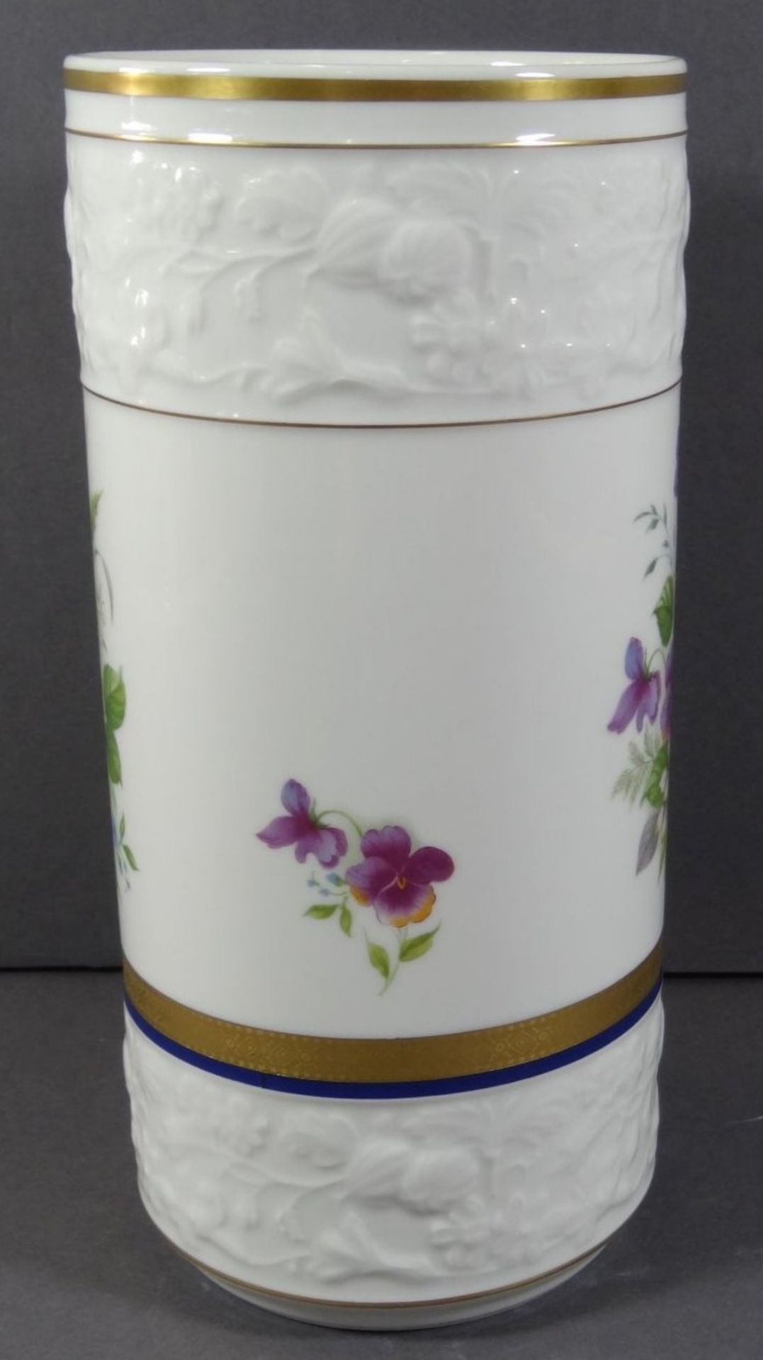 zylindr. Vase "Krautheim" Blumendekor, H-22 cm, D-10 cm - Image 2 of 5