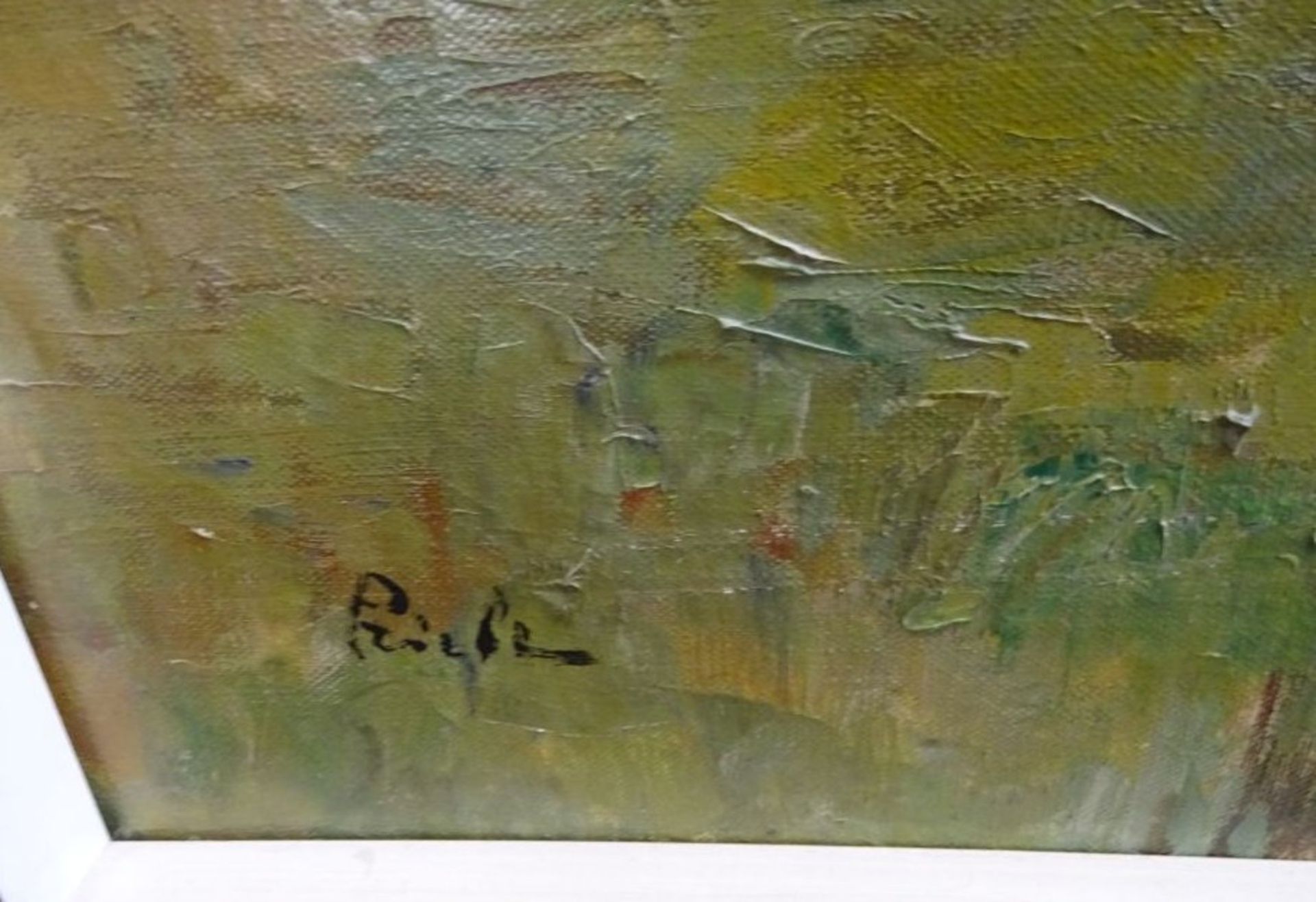 Rudolf PRIEBE (1889-1964) "Landschaft" grosses Gemälde, Öl/Leinen, gerahmt, anbei Foto und - Image 3 of 6