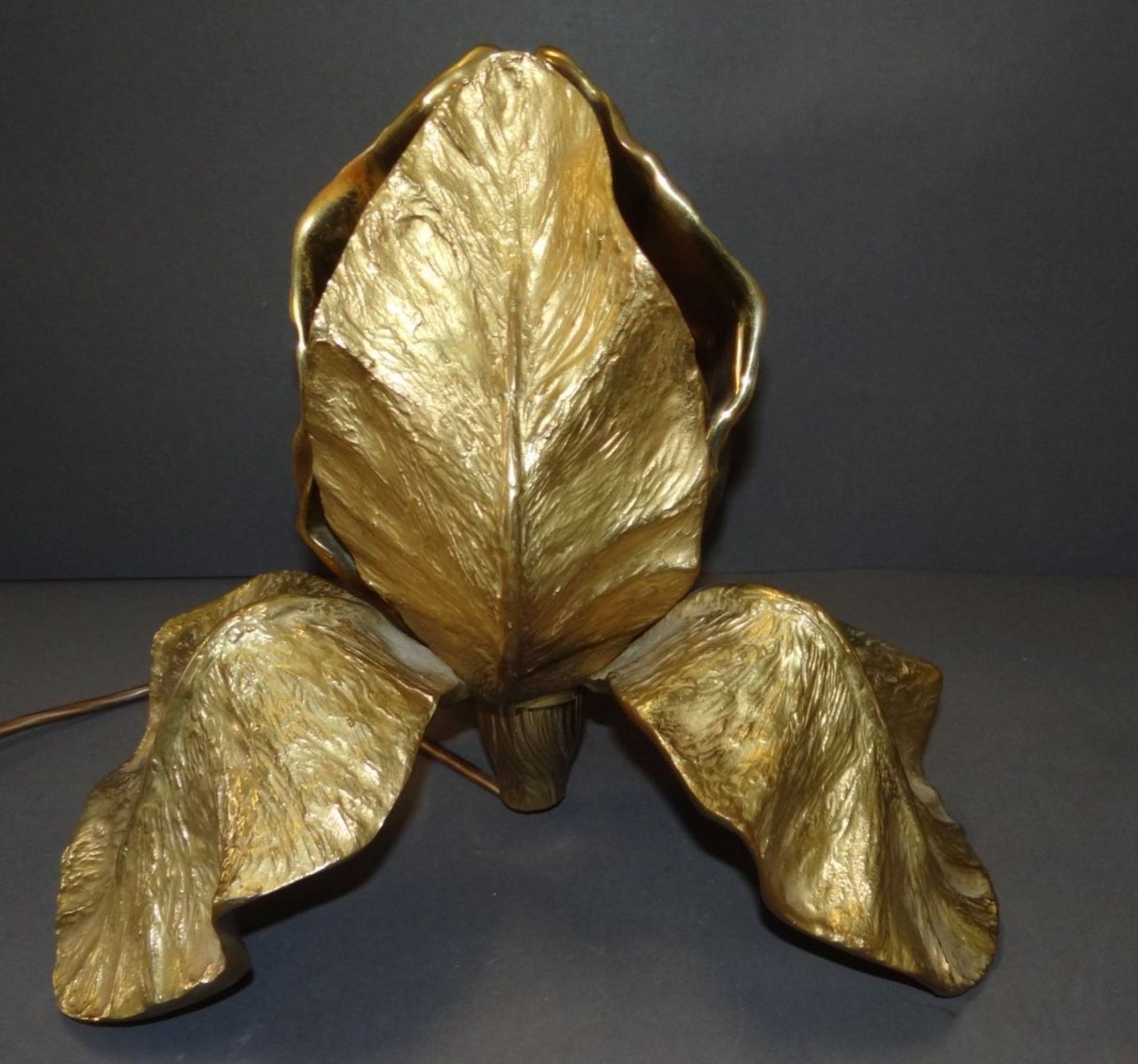 Chrystiane CHARLES (1927-2013) "Lampe dite Iris" vergoldete Bronze, um 1970, signiert, nummeriert, - Image 8 of 10