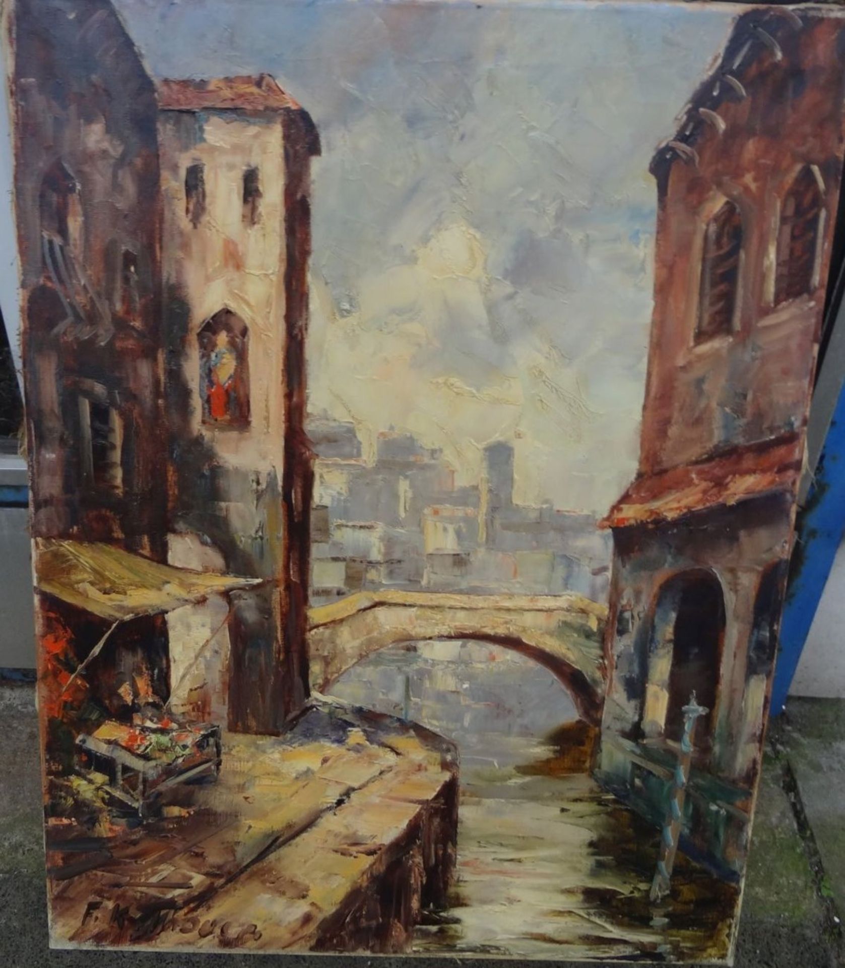 Friedrich Karl THAUER (1924-2009) "Venedig" Öl/Leinen, 80x60 cm - Image 2 of 4