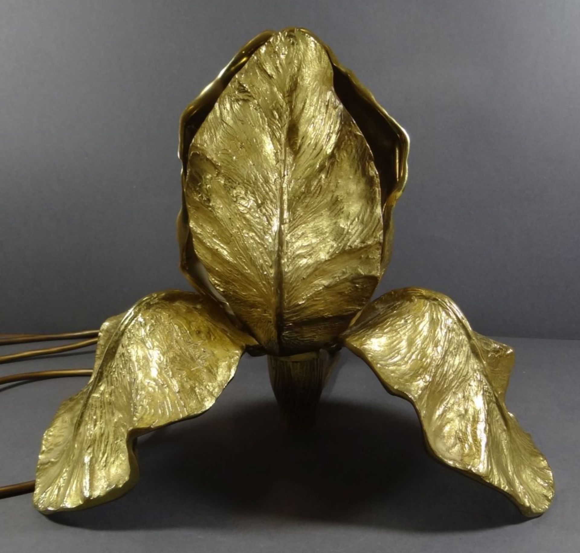 Chrystiane CHARLES (1927-2013) "Lampe dite Iris" vergoldete Bronze, um 1970, signiert, nummeriert, - Image 4 of 10