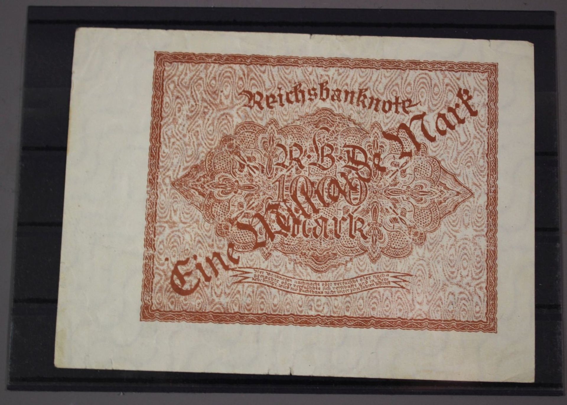 Reichsbanknote 1 Milliarde Mark, Probedruck?. - Image 2 of 2