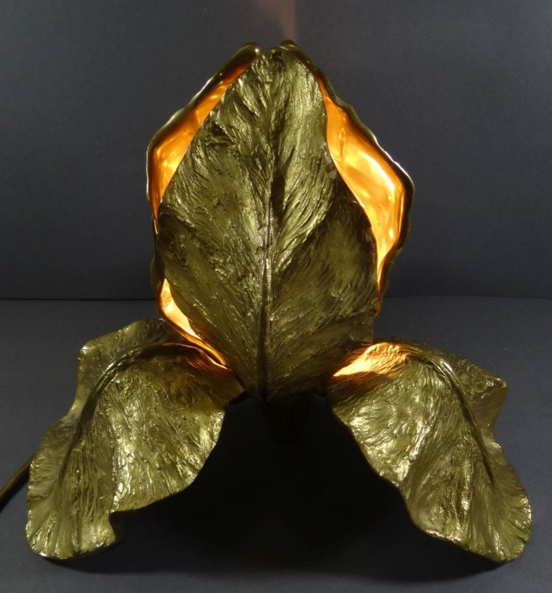 Chrystiane CHARLES (1927-2013) "Lampe dite Iris" vergoldete Bronze, um 1970, signiert, nummeriert,