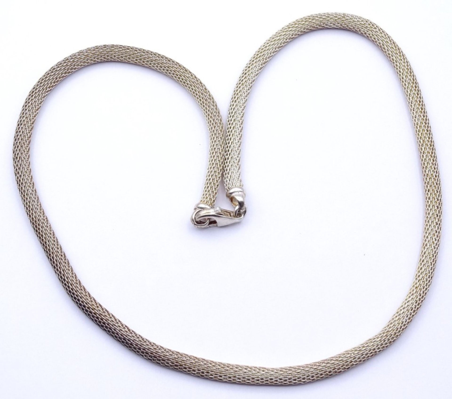 Silber Halskette 925/000 mit Karabiner Verschluss,L. 45cm, 18,9g.,
