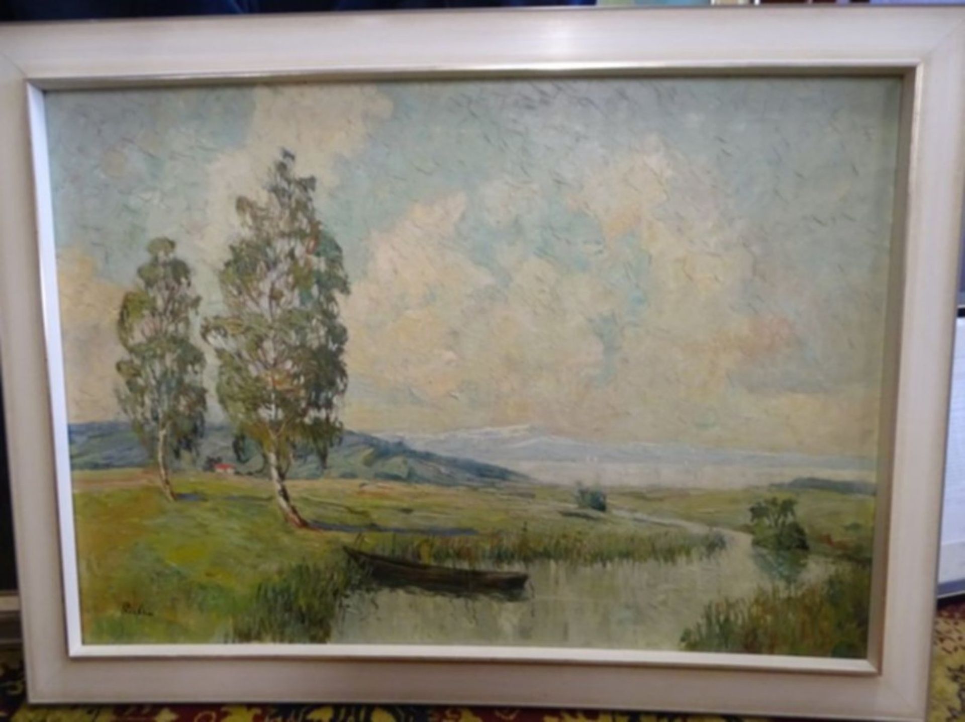 Rudolf PRIEBE (1889-1964) "Landschaft" grosses Gemälde, Öl/Leinen, gerahmt, anbei Foto und - Image 2 of 6