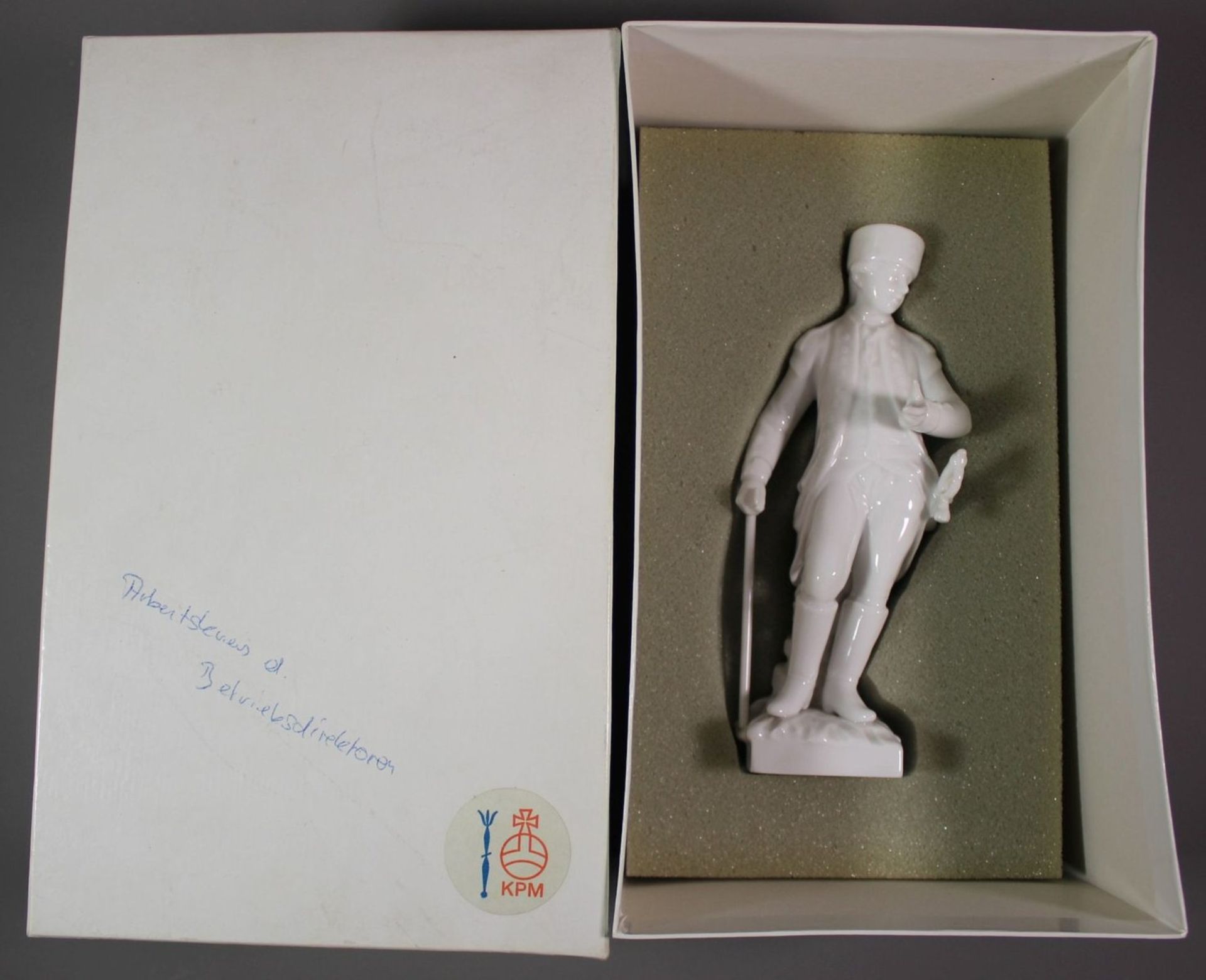 Figur, Bergmann, KPM Berlin, Weißporzellan, orig. Karton, ca. H-17cm. - Image 5 of 6