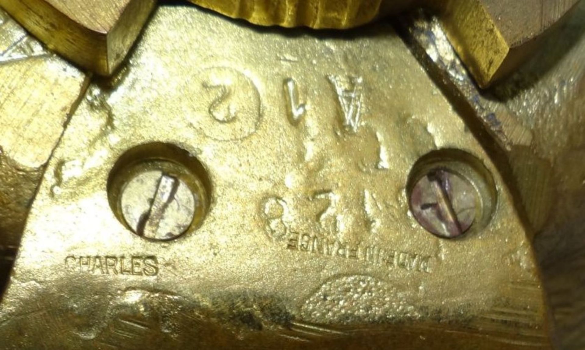 Chrystiane CHARLES (1927-2013) "Lampe dite Iris" vergoldete Bronze, um 1970, signiert, nummeriert, - Image 2 of 10