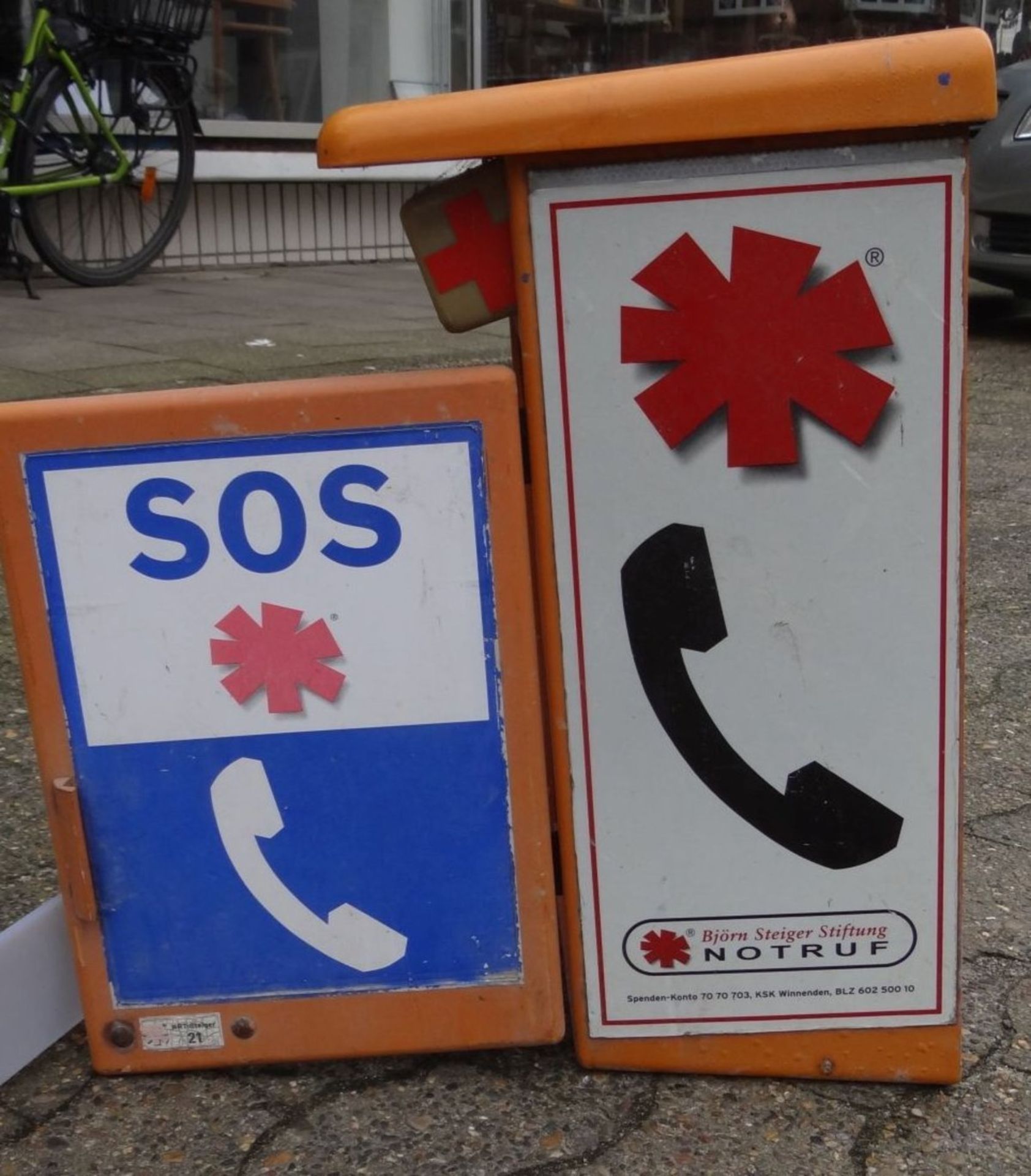 Notruf-Telefon in Blechkasten, Standort Otting (LK Donau-Ries), Alters-u. Gebrauchsspuren, H-54 - Image 5 of 8