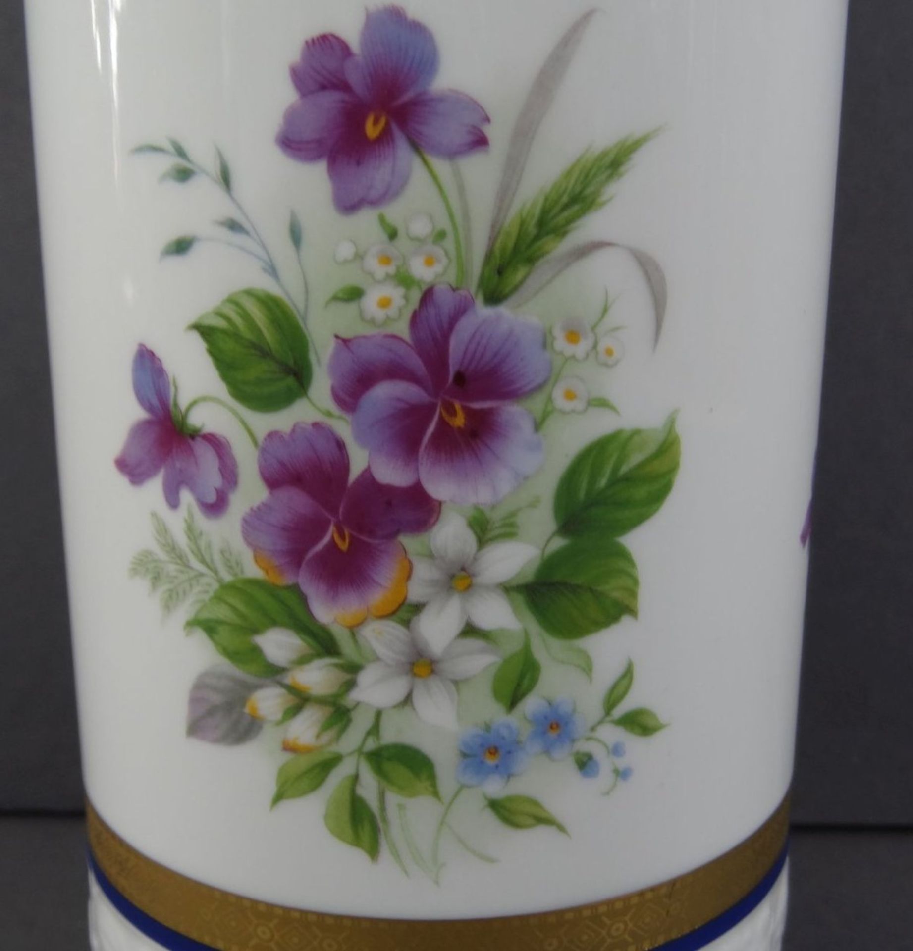 zylindr. Vase "Krautheim" Blumendekor, H-22 cm, D-10 cm - Image 4 of 5