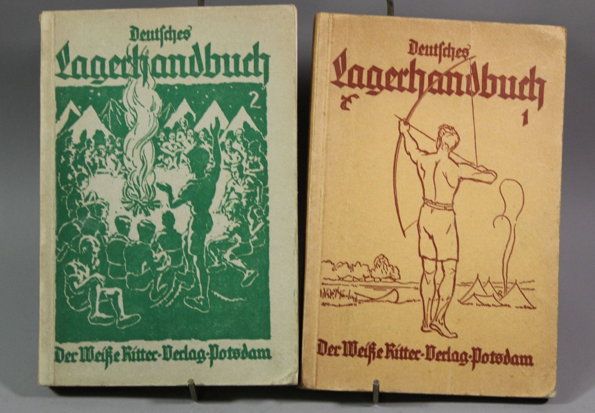 2 Bände, Deutsches Lagerhandbuch, 1926/27, Der weisse Ritter Verlag Potsdam, Paperback.