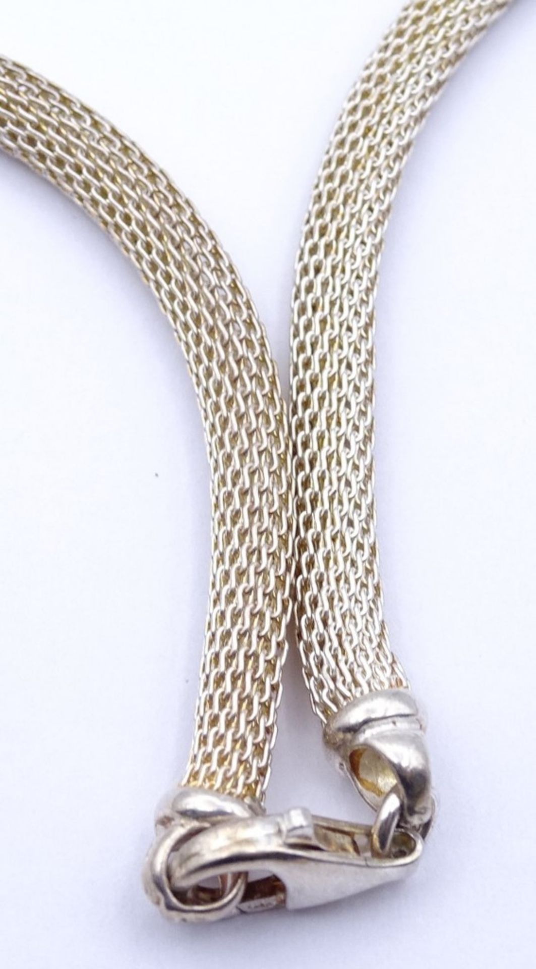 Silber Halskette 925/000 mit Karabiner Verschluss,L. 45cm, 18,9g., - Image 2 of 3