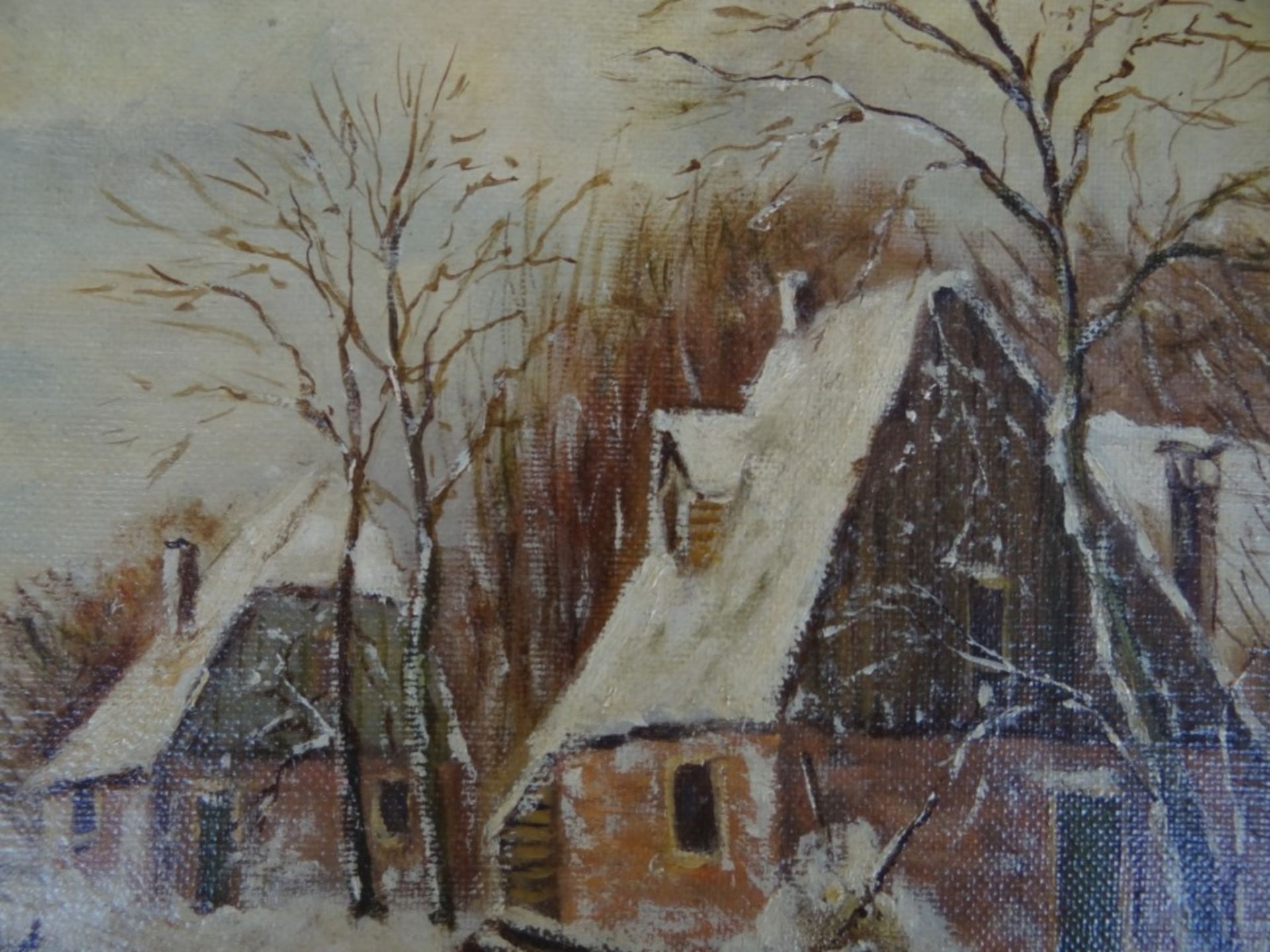 Winterliche Hollandlandschaft, "F. Richelme" verso Holland 79, RG 30x36cm - Image 4 of 7