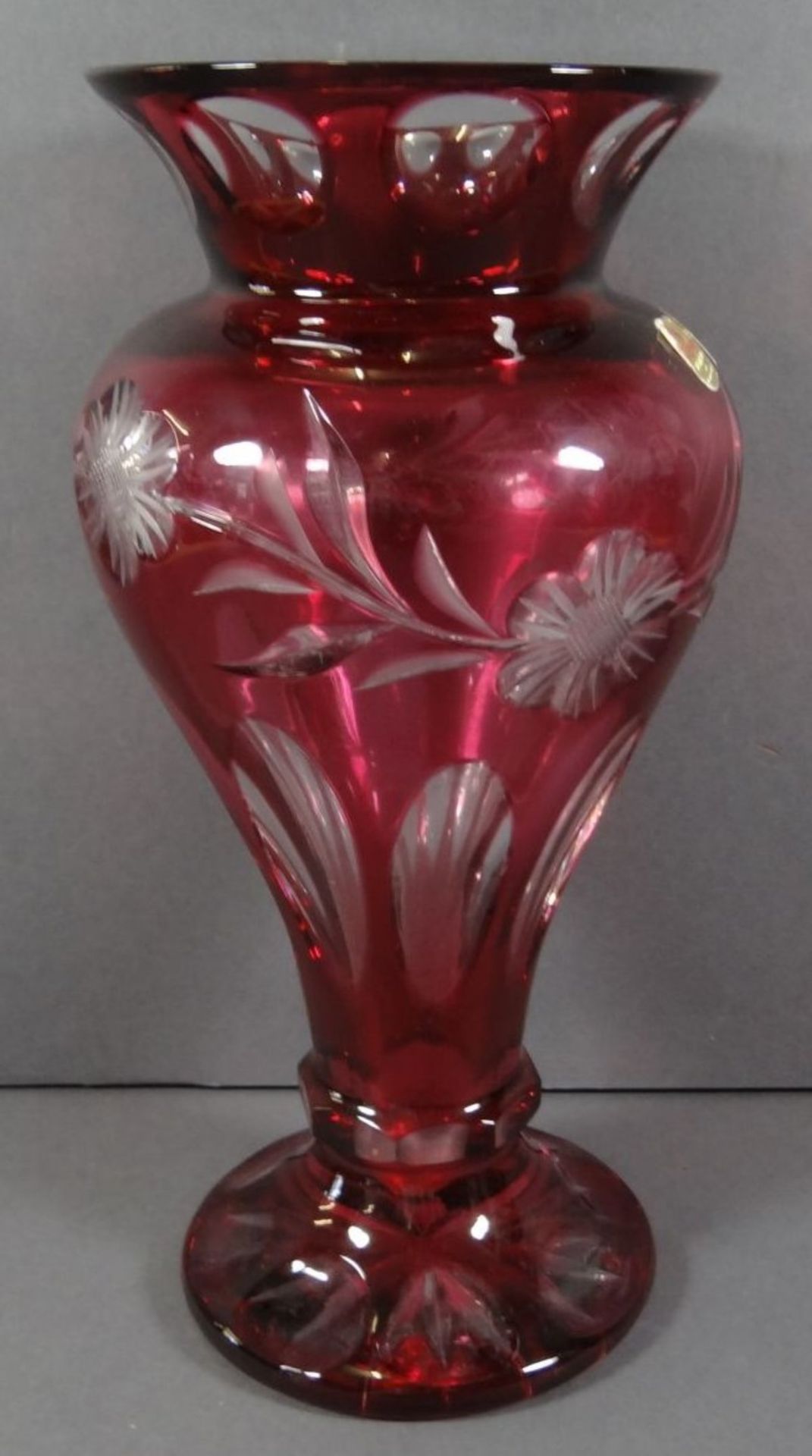 schwere Kristall-Vase von Nachtmann, mit Schliff, H-26 cm - Image 2 of 6