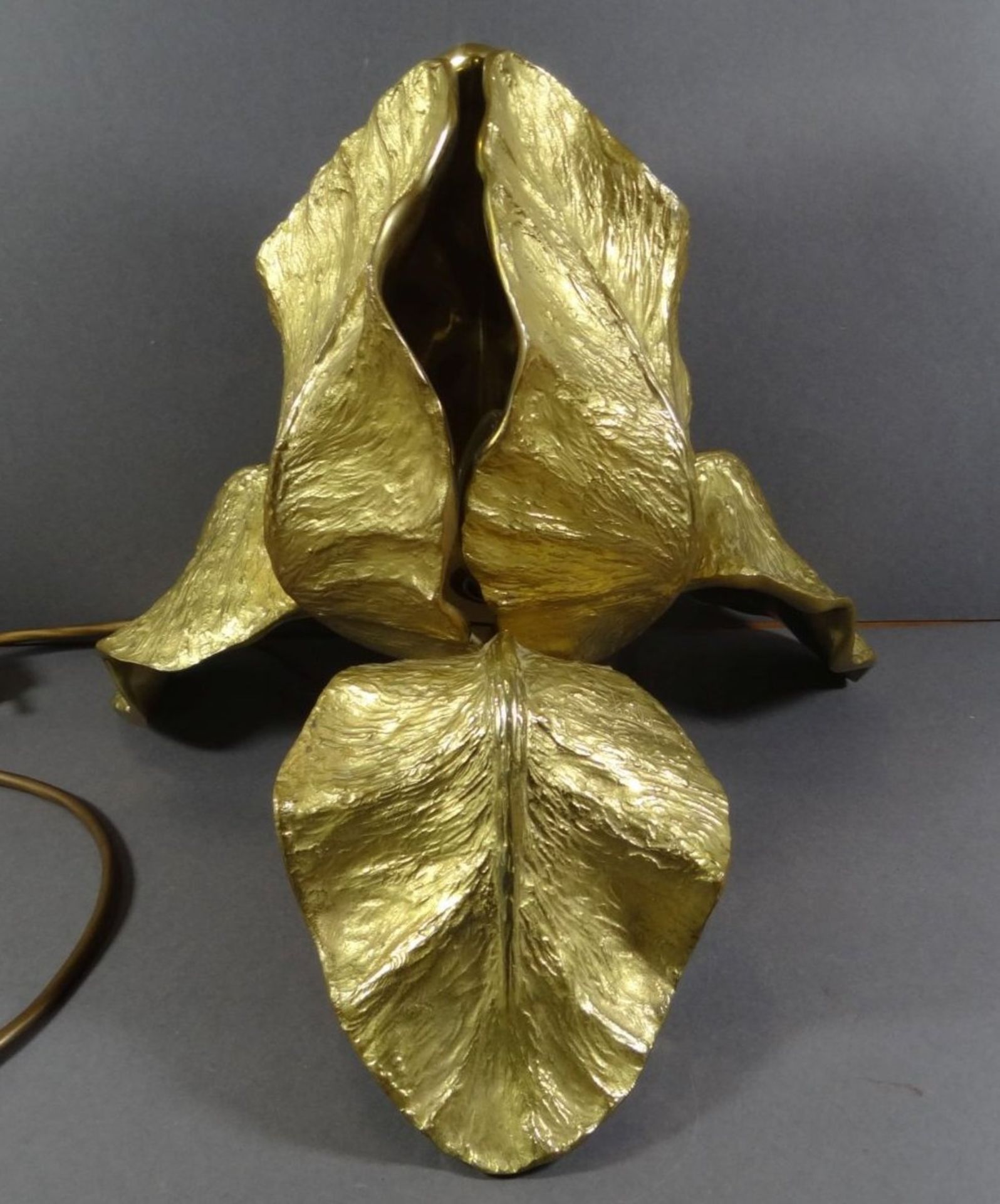 Chrystiane CHARLES (1927-2013) "Lampe dite Iris" vergoldete Bronze, um 1970, signiert, nummeriert, - Image 3 of 10
