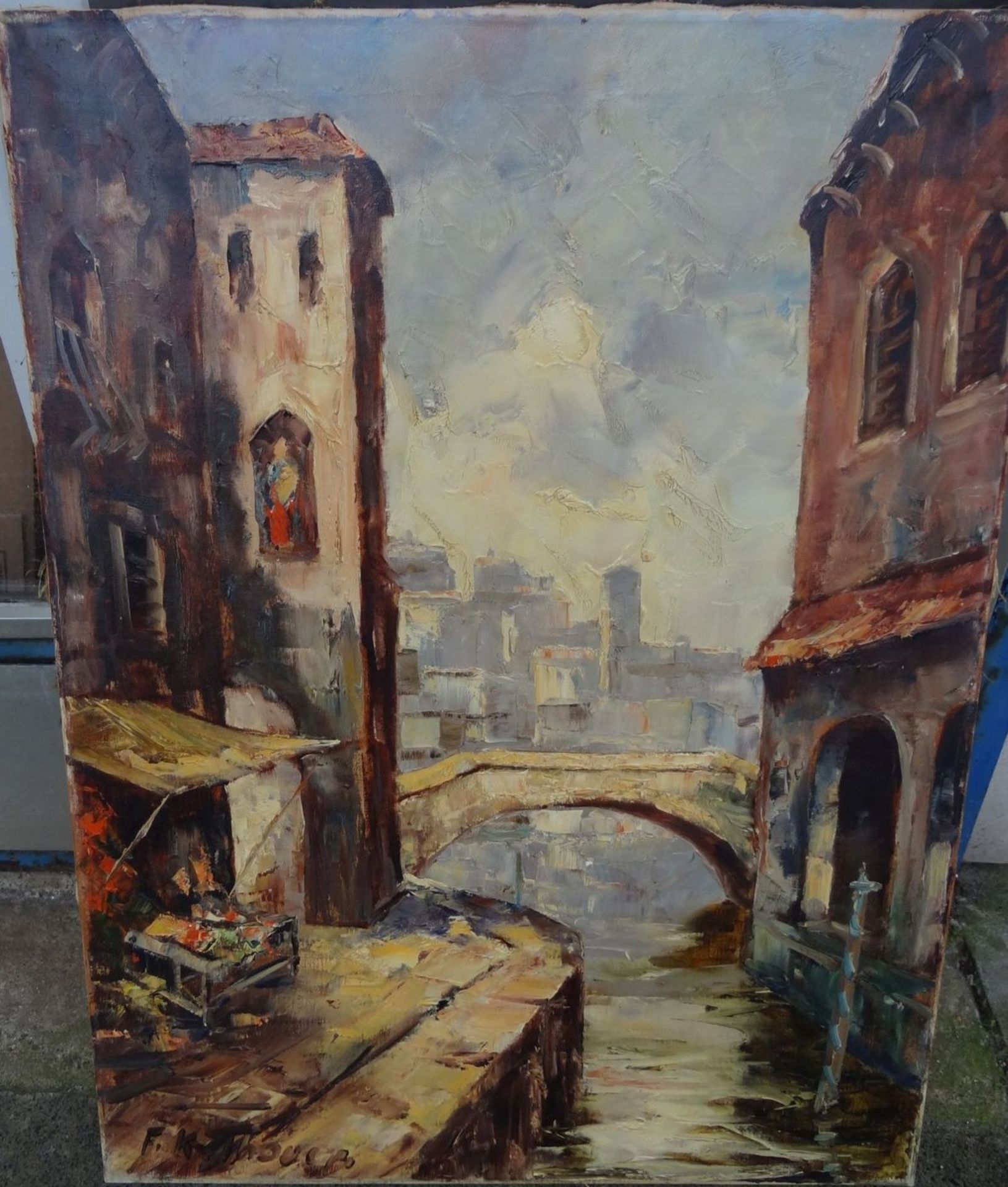 Friedrich Karl THAUER (1924-2009) "Venedig" Öl/Leinen, 80x60 cm