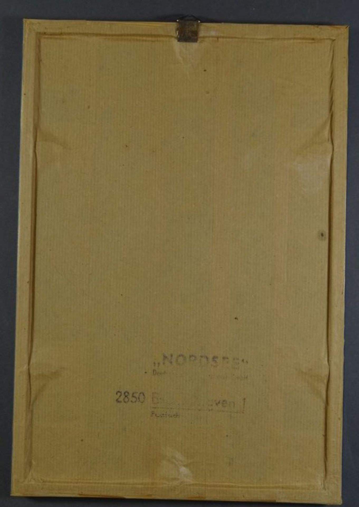 kl. Druck des Norddeutschen Lloyds, ger/Glas, verso Inventarstempel "Nordsee-Bremerhaven", 32x22 cm - Image 3 of 4