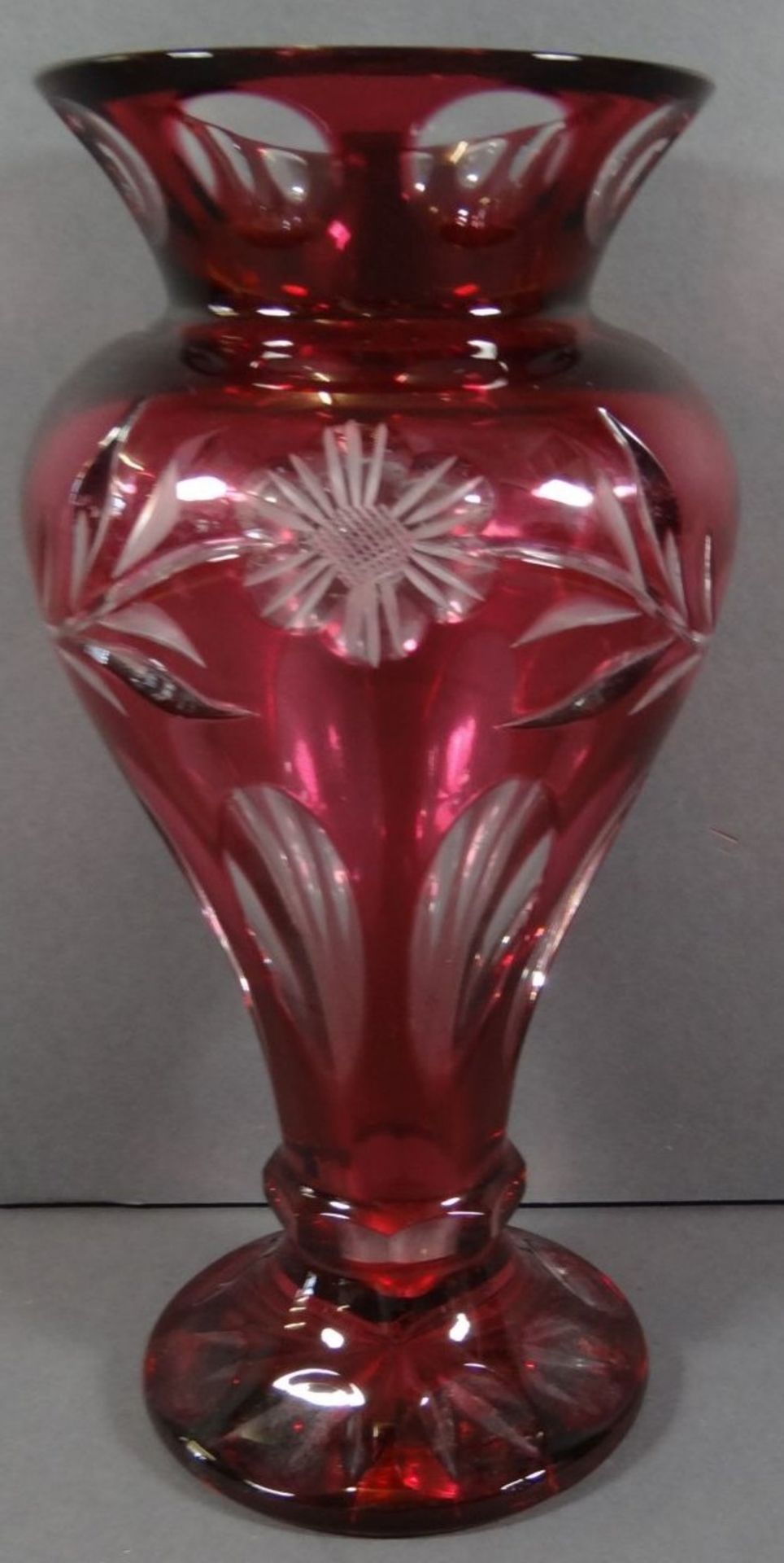 schwere Kristall-Vase von Nachtmann, mit Schliff, H-26 cm - Image 5 of 6