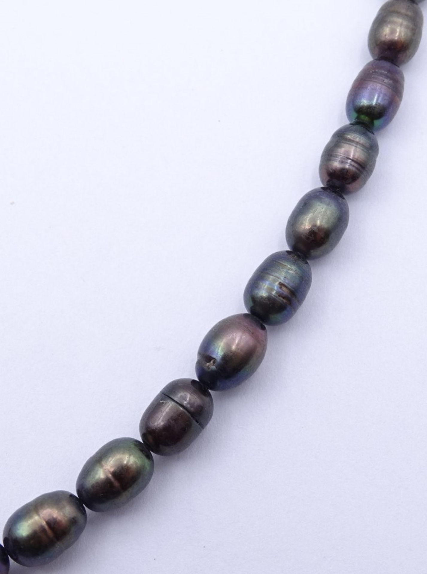 Perlen Halskette mit Herz Anhänger,Silber-vergoldet,Karabinerverschluss,ca.L- 43cm, 20gr. - Image 5 of 5