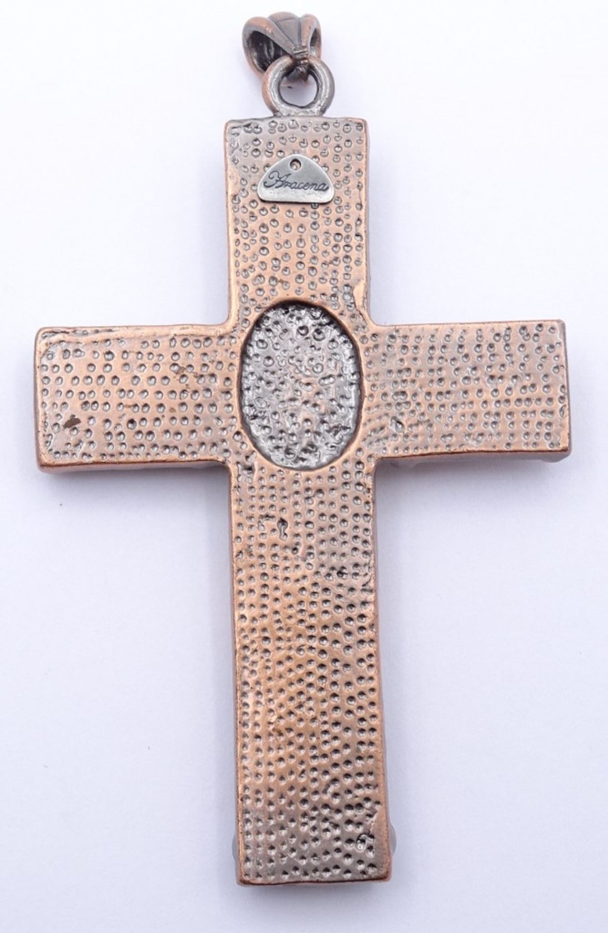 Großer Brustkreuz Anhänger "Aracena",mit Cabochons und farbigen Strass Steinen,L- 10,5x6,1cm - Image 3 of 4