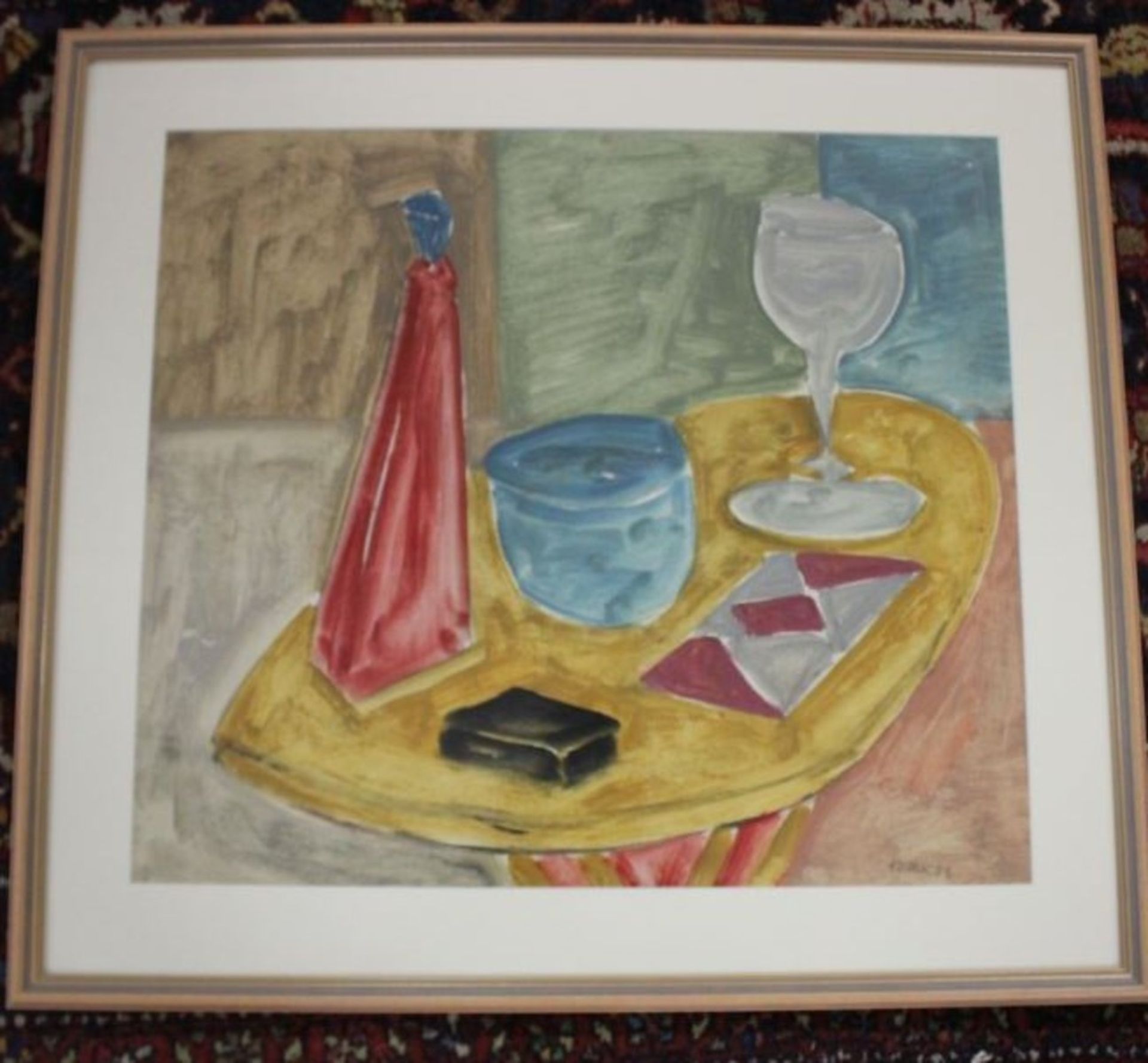 Franziskus DELLGRUEN (1901-1984), Stilleben, Aquarell, gut gerahmt/Glas, datiert 12. Juli 53, RG 67  - Bild 2 aus 4