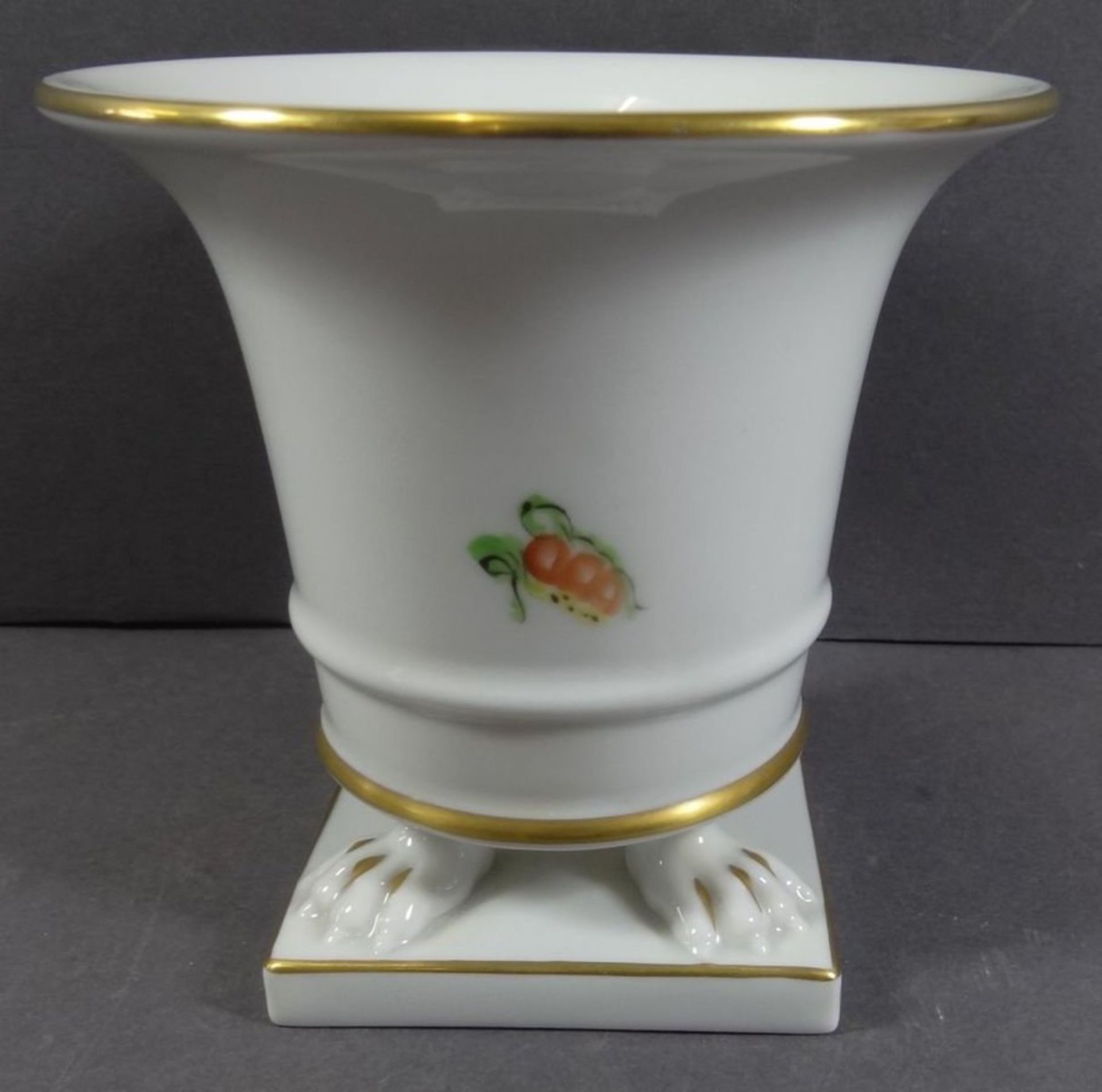 kl. Vase "Herend" Blumenbouquet, H-10,5 cm, D-10 cm,  - Bild 3 aus 6
