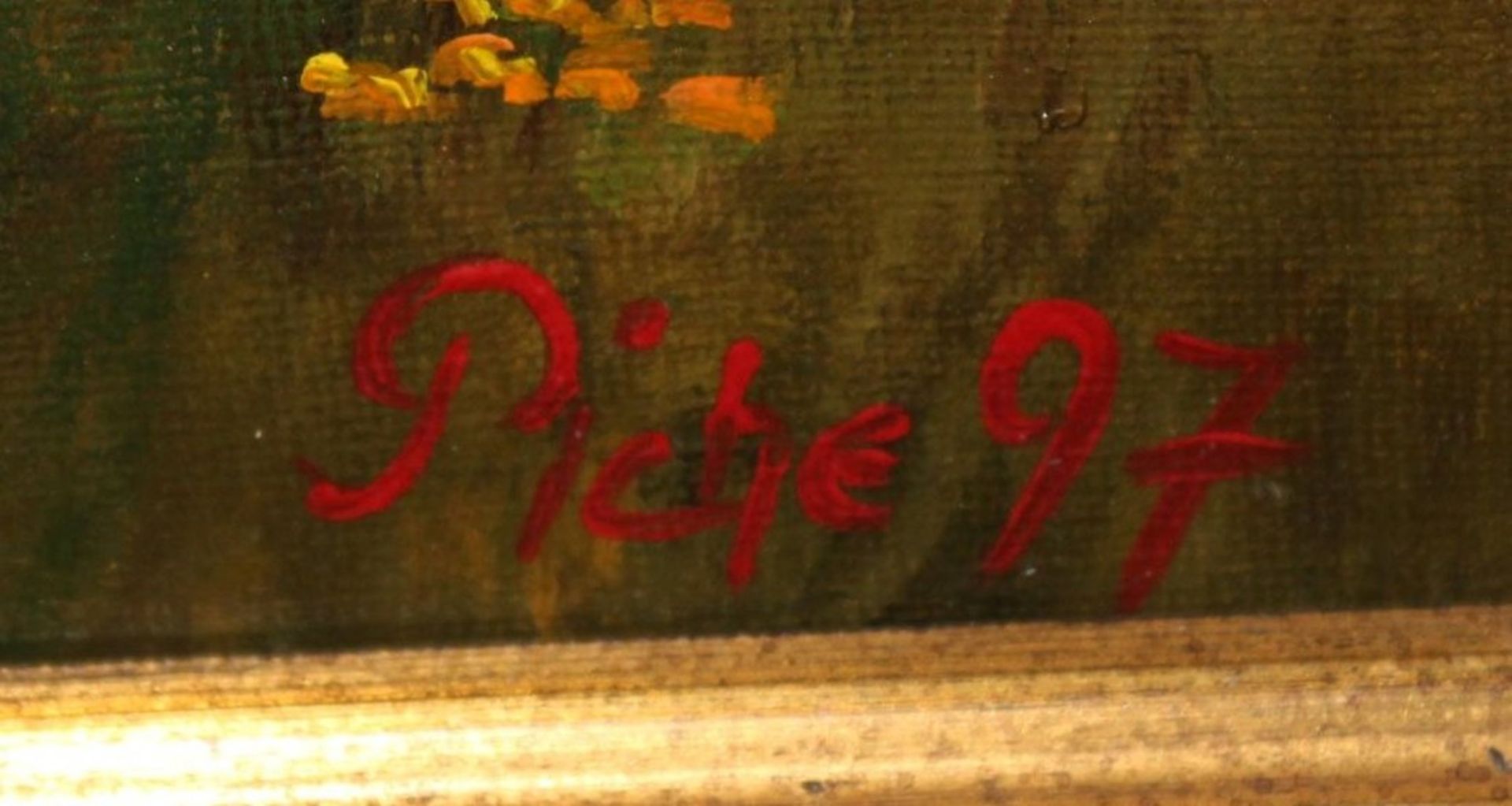 Piche'97, Moorkate, Öl/Leinwand, gerahmt, RG 53 x 63cm.    - Bild 2 aus 5