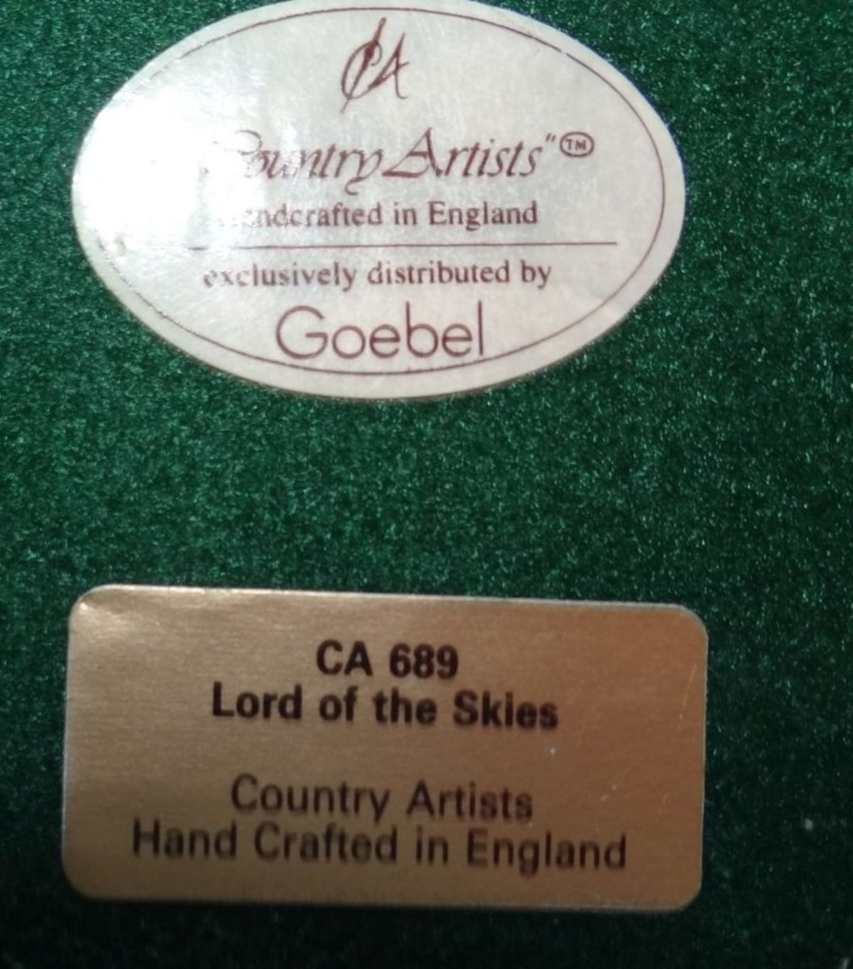 grosser Raubvogel von Goebel "Lord of the skies" handcrafted in England, H-40 cm, B-32 cm - Bild 2 aus 10