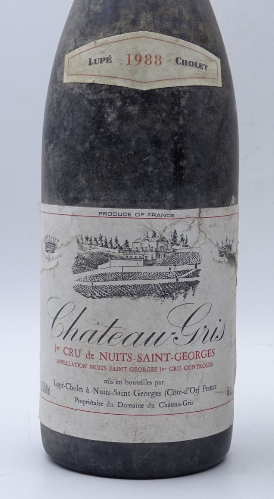 Franz. Rotwein, Château Gris, 1er Cru de Nuits-Saint-Georges, 1988, Lupé Cholet, 13,5% - Image 2 of 3