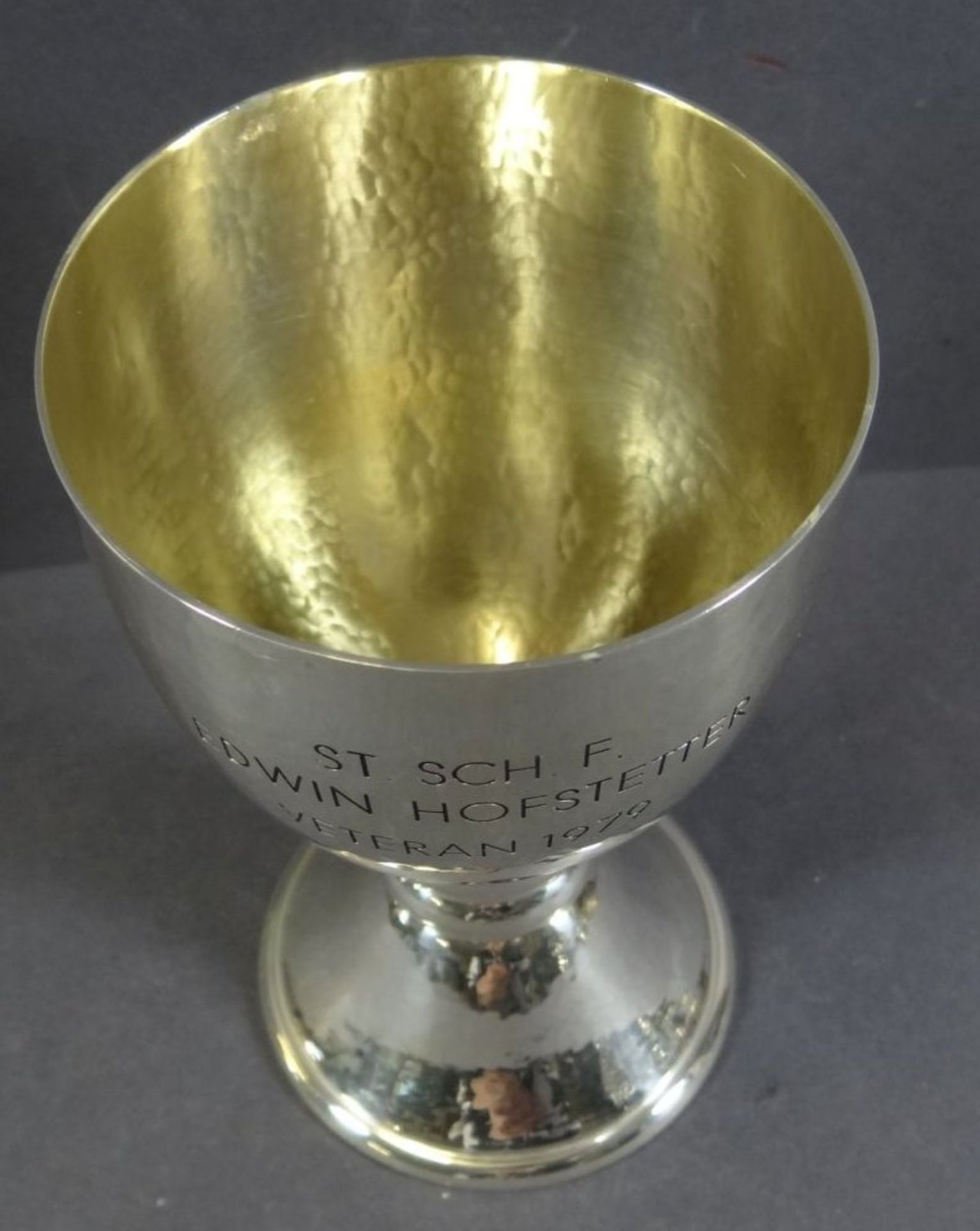 Pokal, Silber-925-, mit Gravur, Schiesspreis, H-14,5 cm, 213 gr. - Image 3 of 7