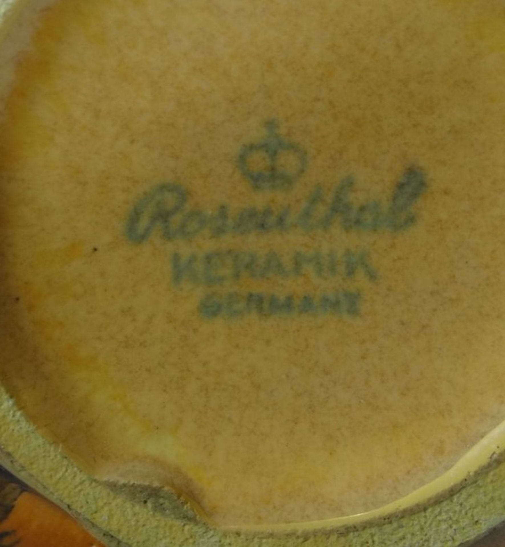 kl. Vase mit Laufglasur "Rosenthal", H-7 cm, D-9 cm, minimaler Farbabplatzer am Rand - Bild 5 aus 5
