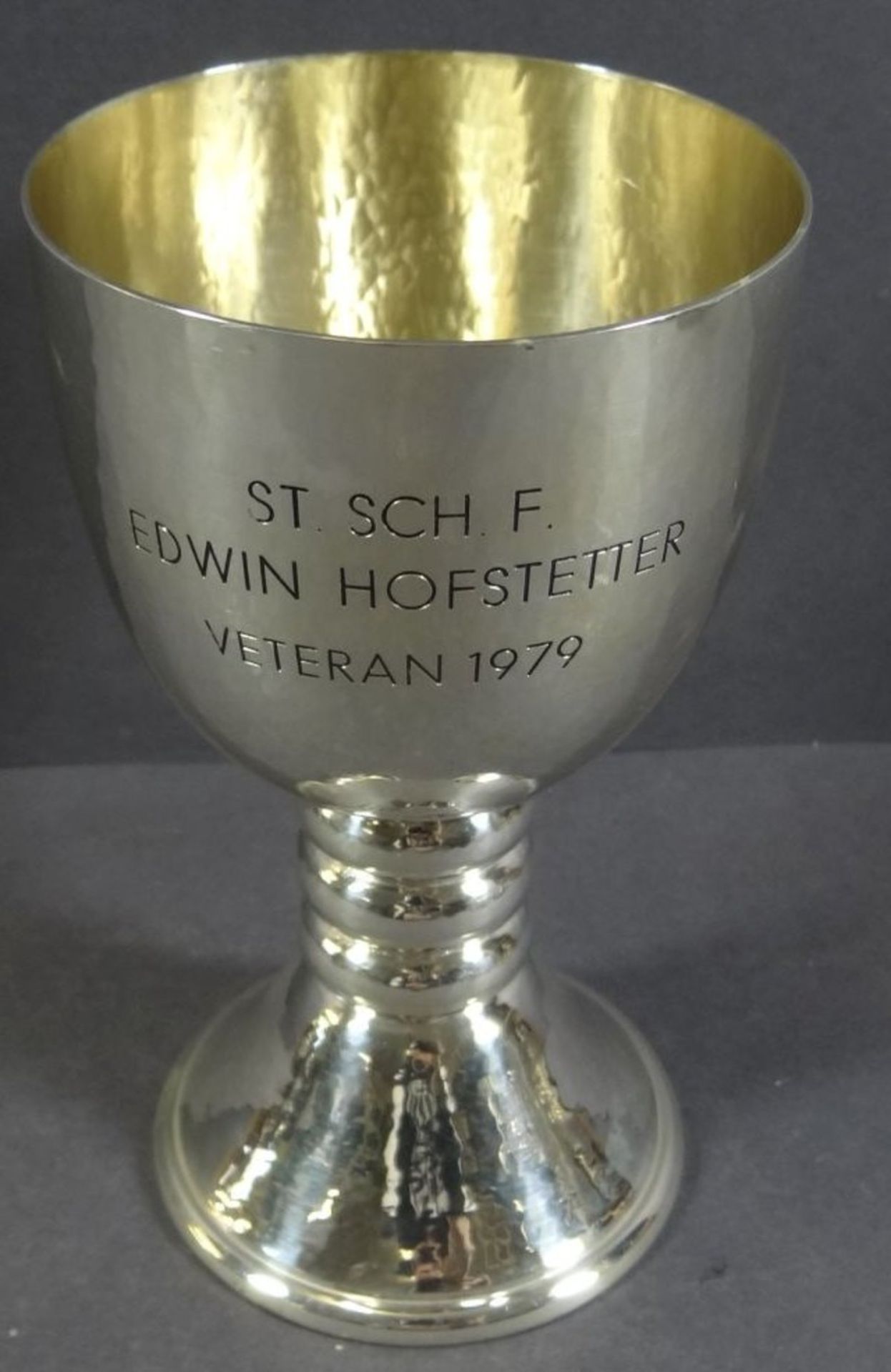 Pokal, Silber-925-, mit Gravur, Schiesspreis, H-14,5 cm, 213 gr.
