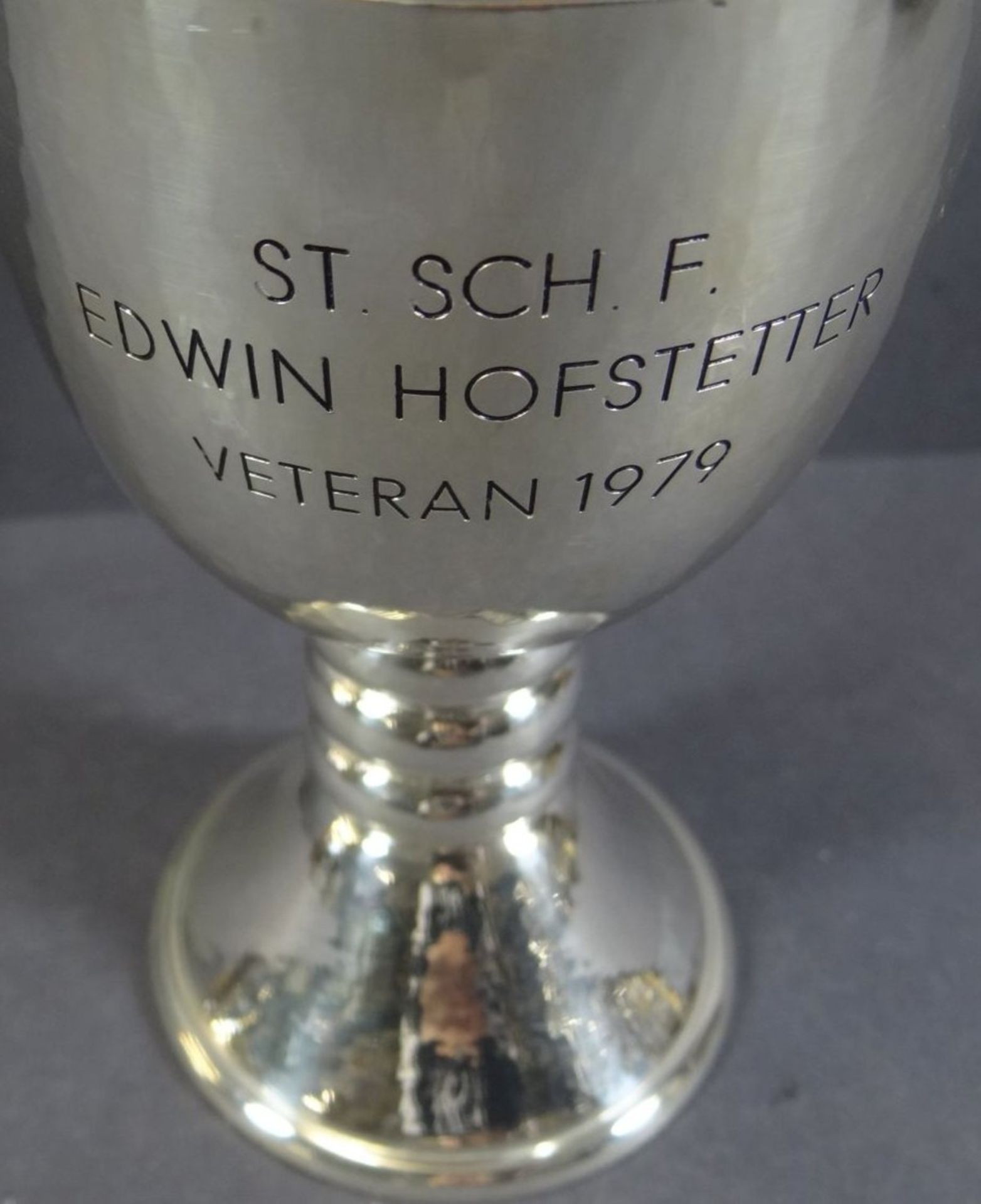 Pokal, Silber-925-, mit Gravur, Schiesspreis, H-14,5 cm, 213 gr. - Image 2 of 7