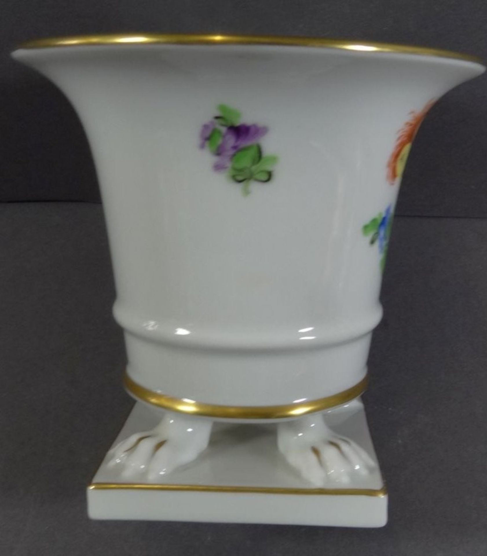 kl. Vase "Herend" Blumenbouquet, H-10,5 cm, D-10 cm,  - Bild 4 aus 6