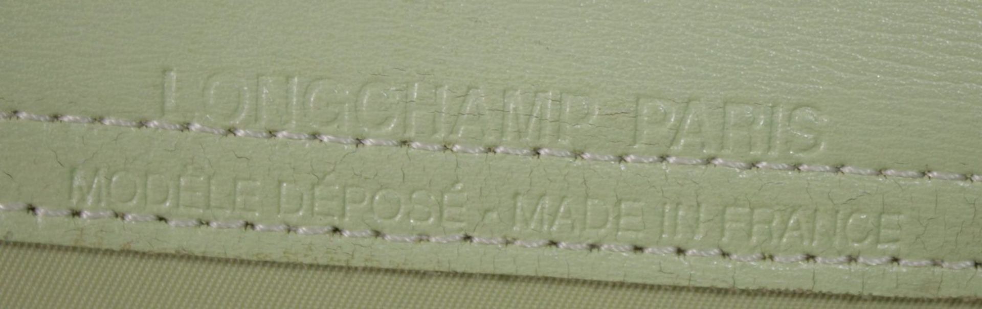 Longchamp-Tasche, leichte Tragespuren, Mintgrün, 26 x 39cm.  - Bild 4 aus 6