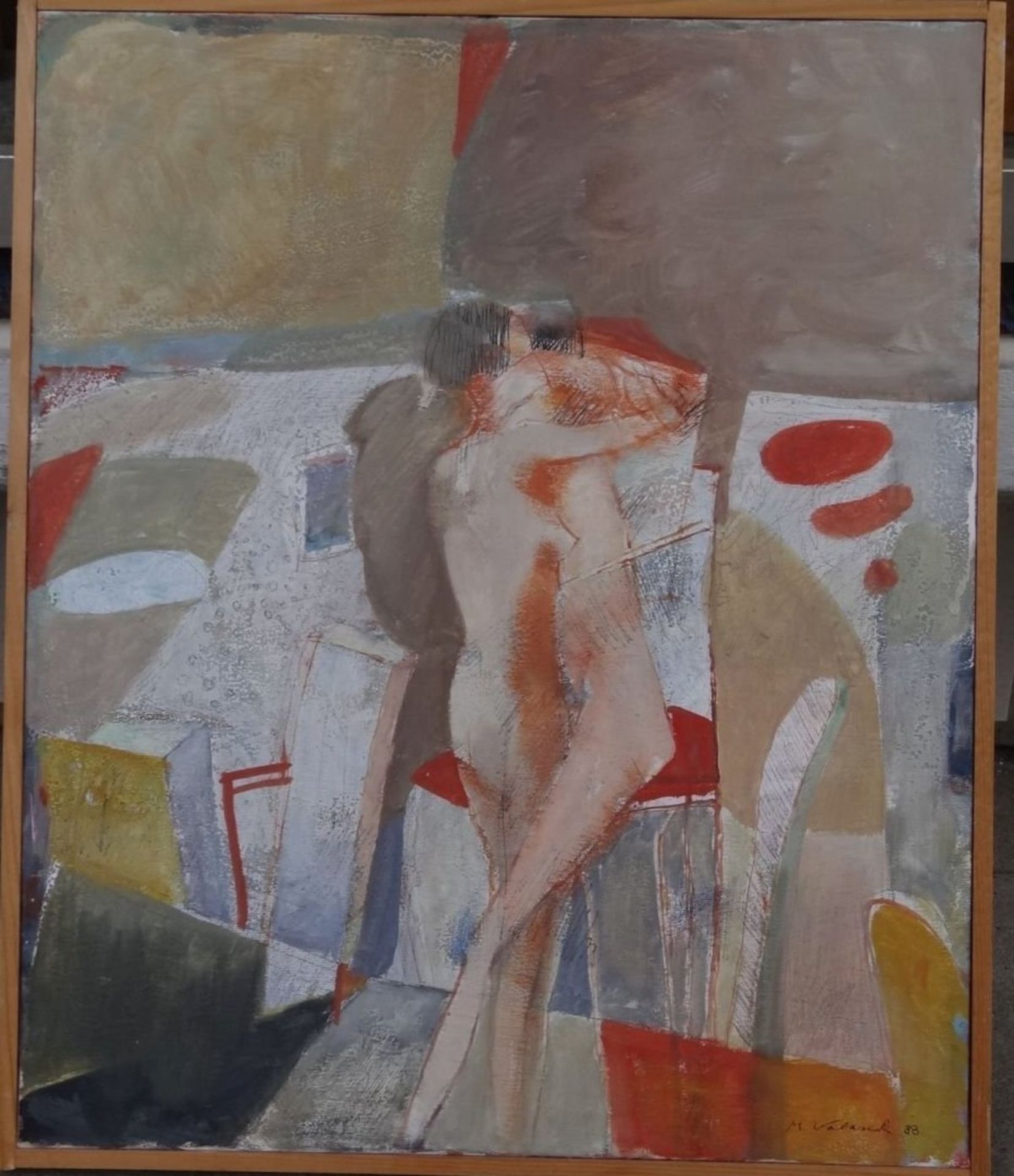 Milan VALÁŠEK (1947) 1988 "Liebespaar", Öl/Leinen, 50x60 cm - Bild 3 aus 6