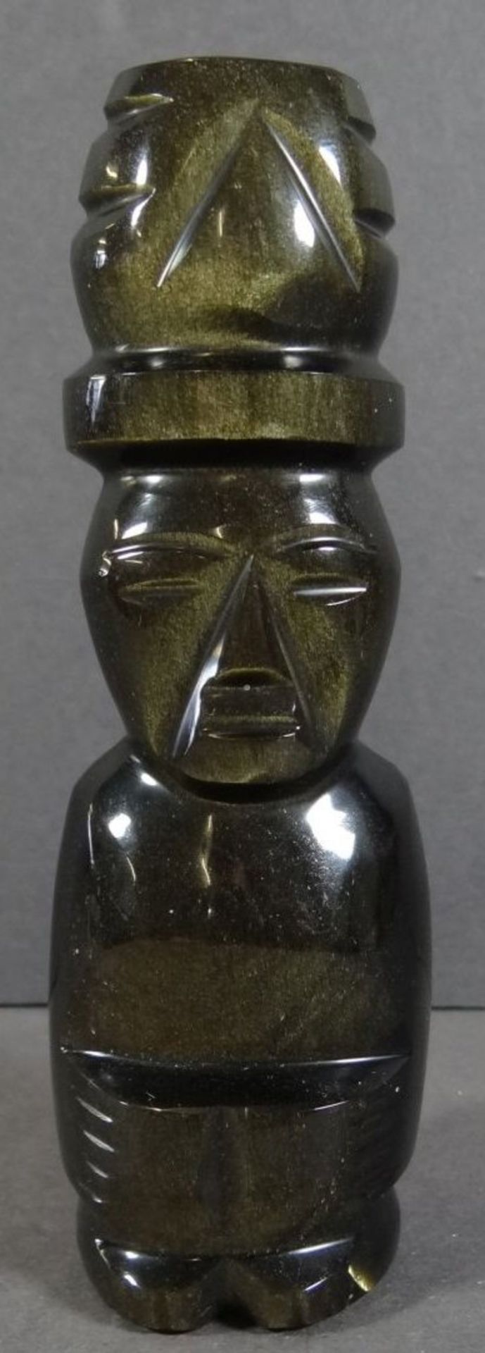 Obsidian-Figur, Indianerin, H-11 cm