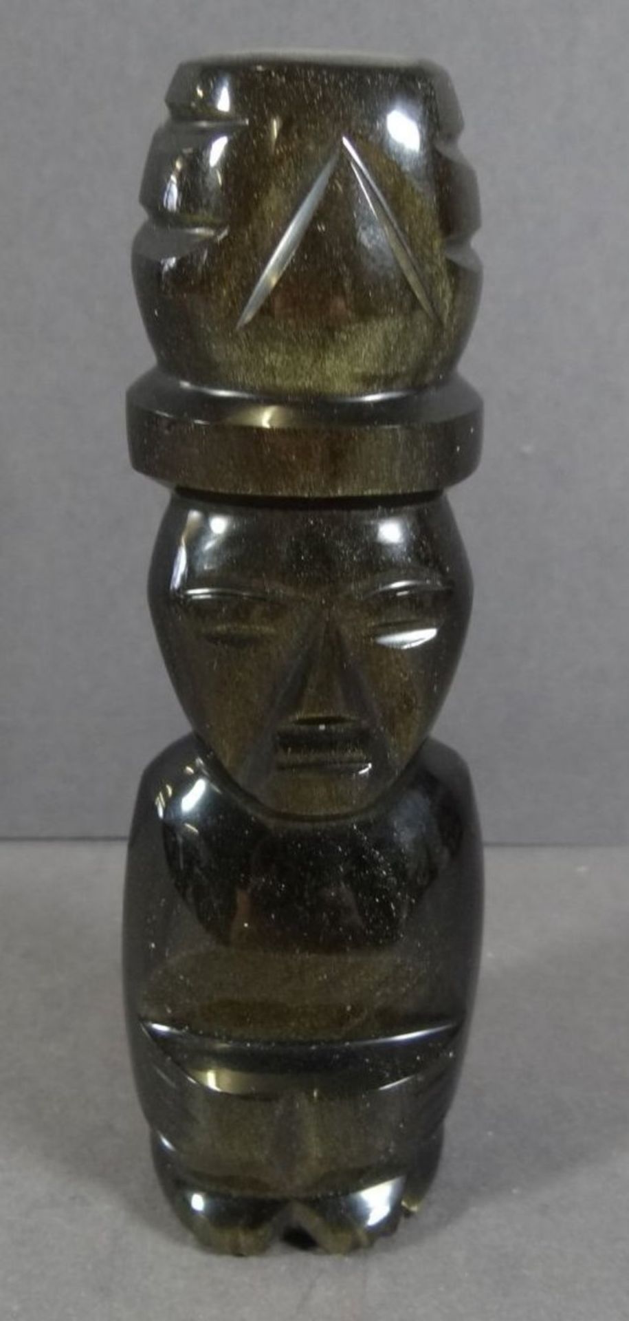 Obsidian-Figur, Indianerin, H-11 cm - Image 3 of 7